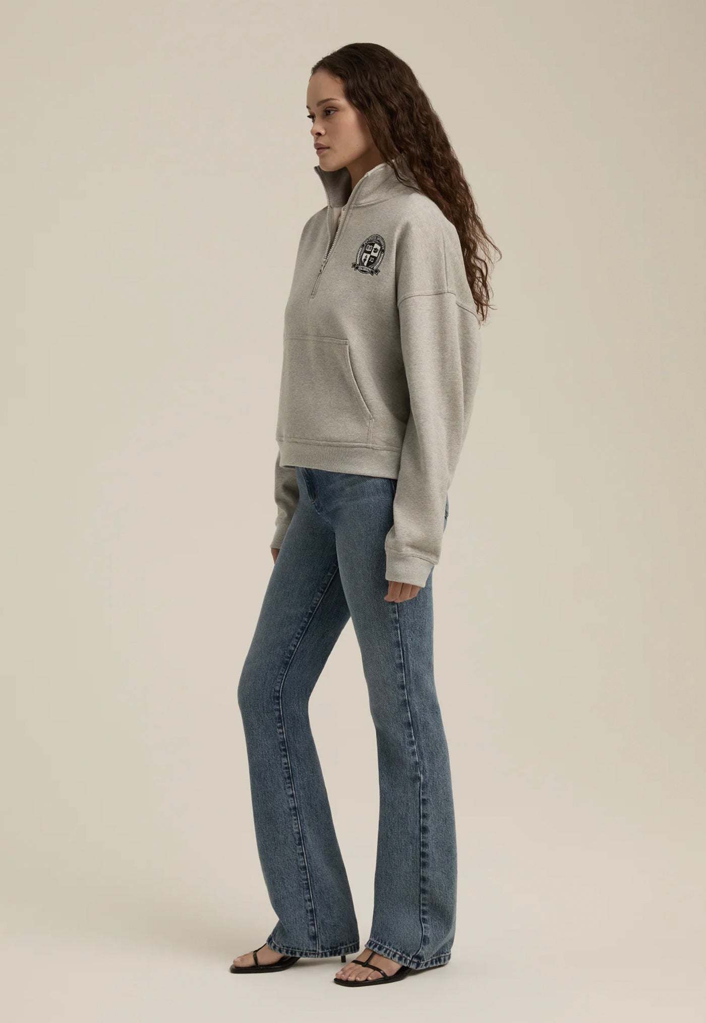 The Coaches Half Zip Jacket - Heather Grey