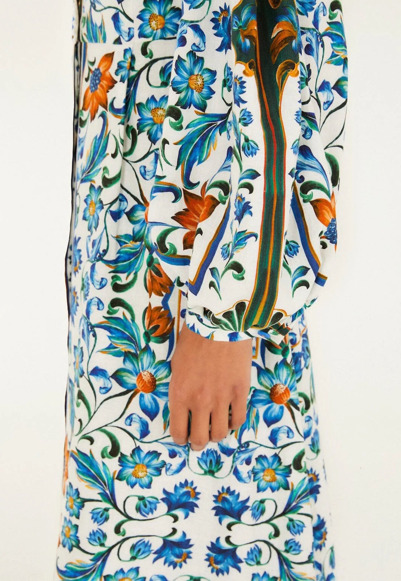 Flora Tile Maxi Dress - Off-White