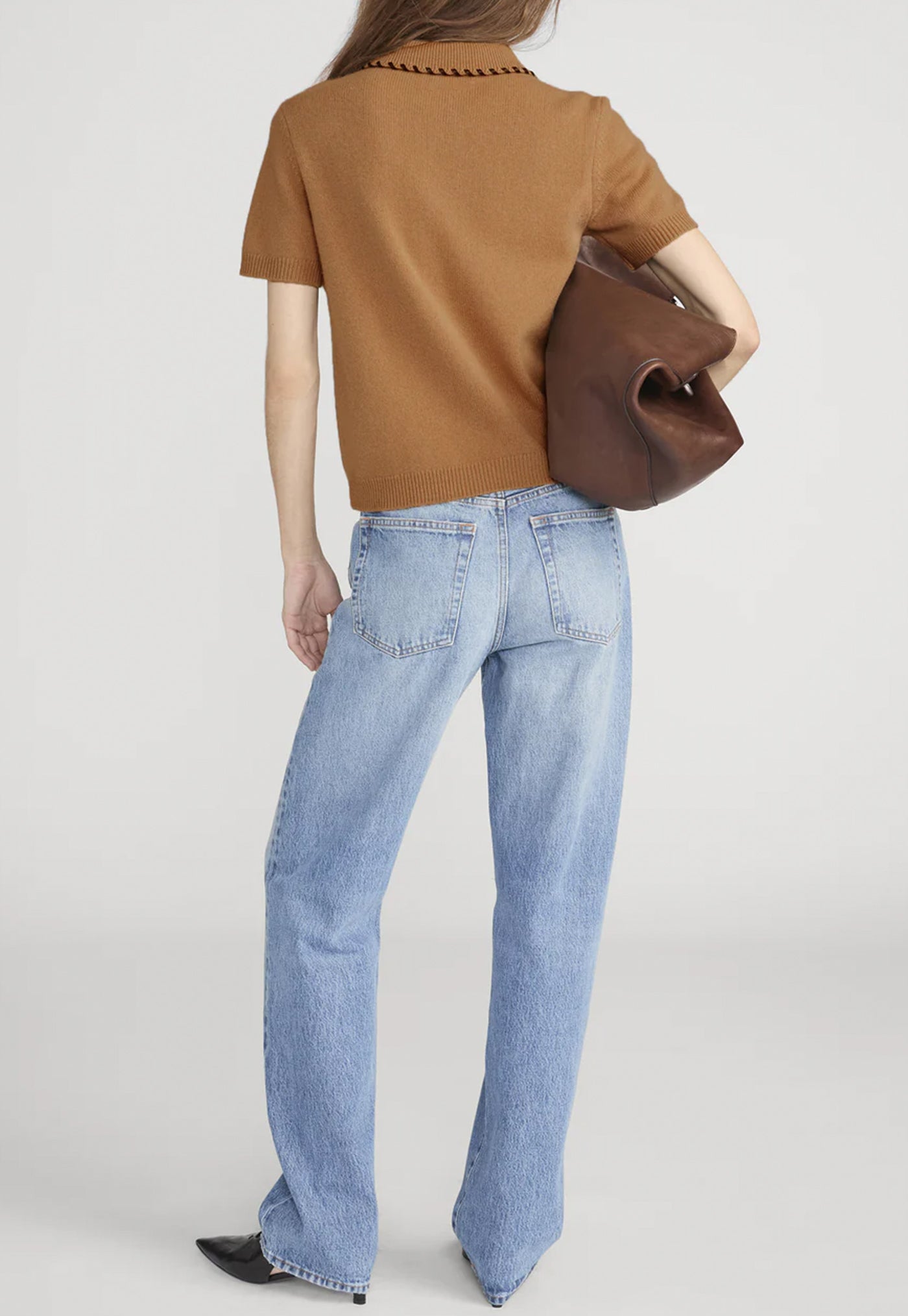 The Leather Stitch Polo - Camel