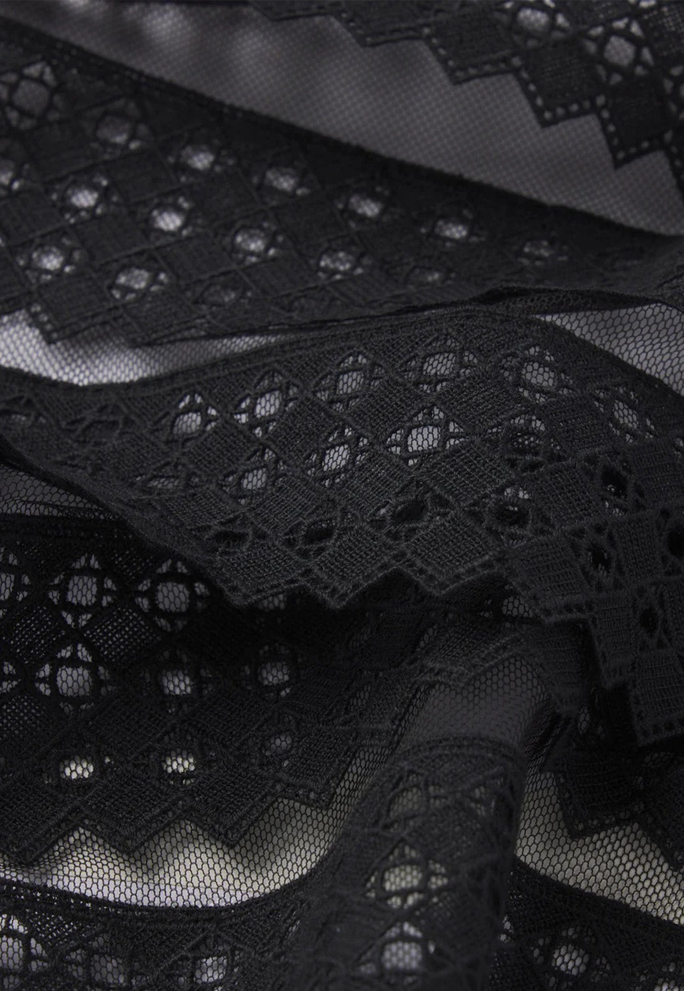 Lattice Crochet Cami - Black