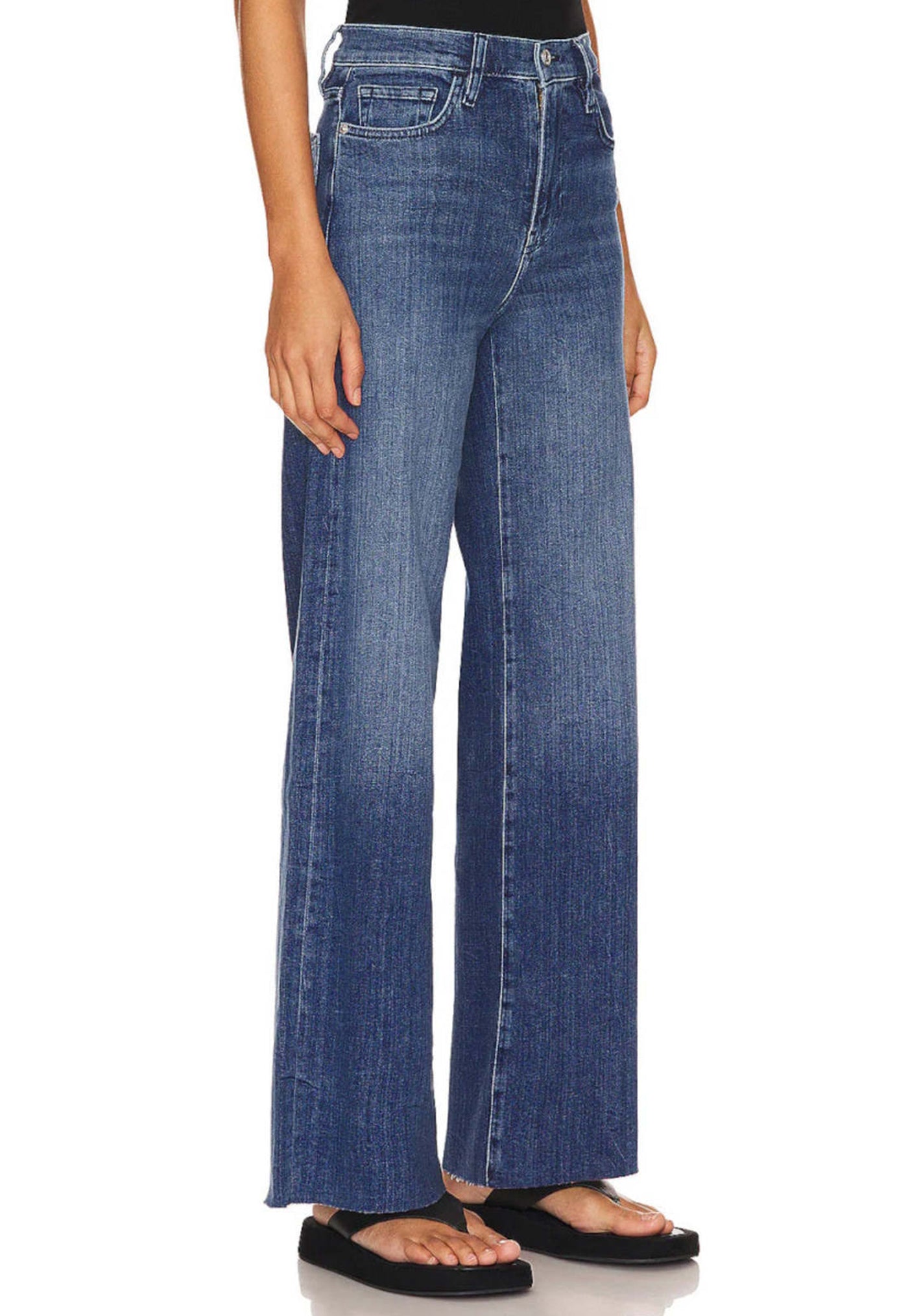 Le Slim Palazzo Raw Fray - Mermaid