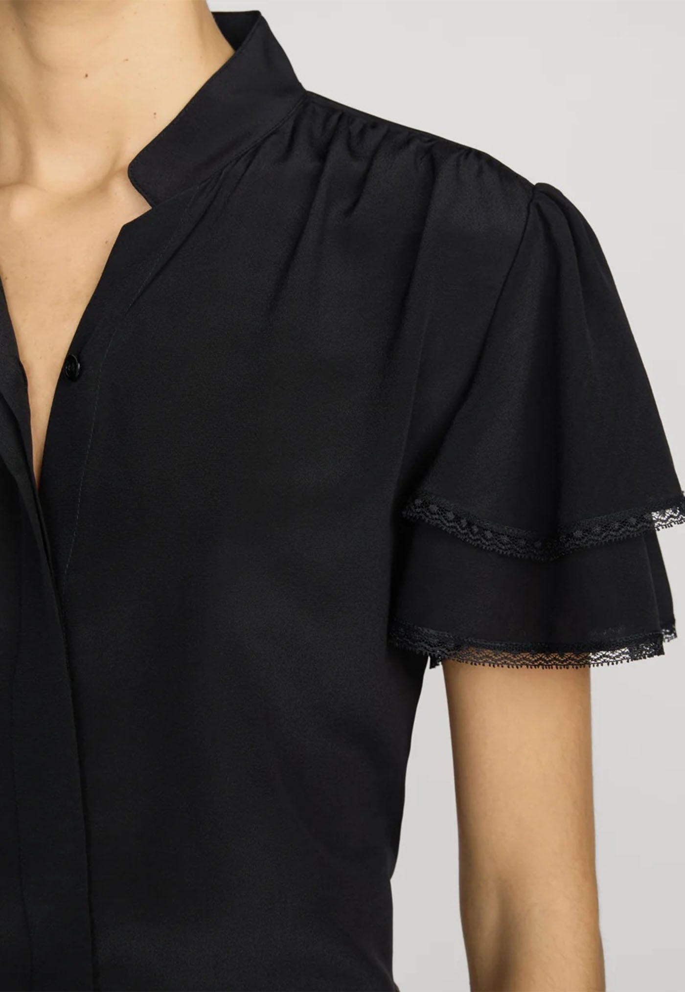 The Silk Arcadia Top - Black