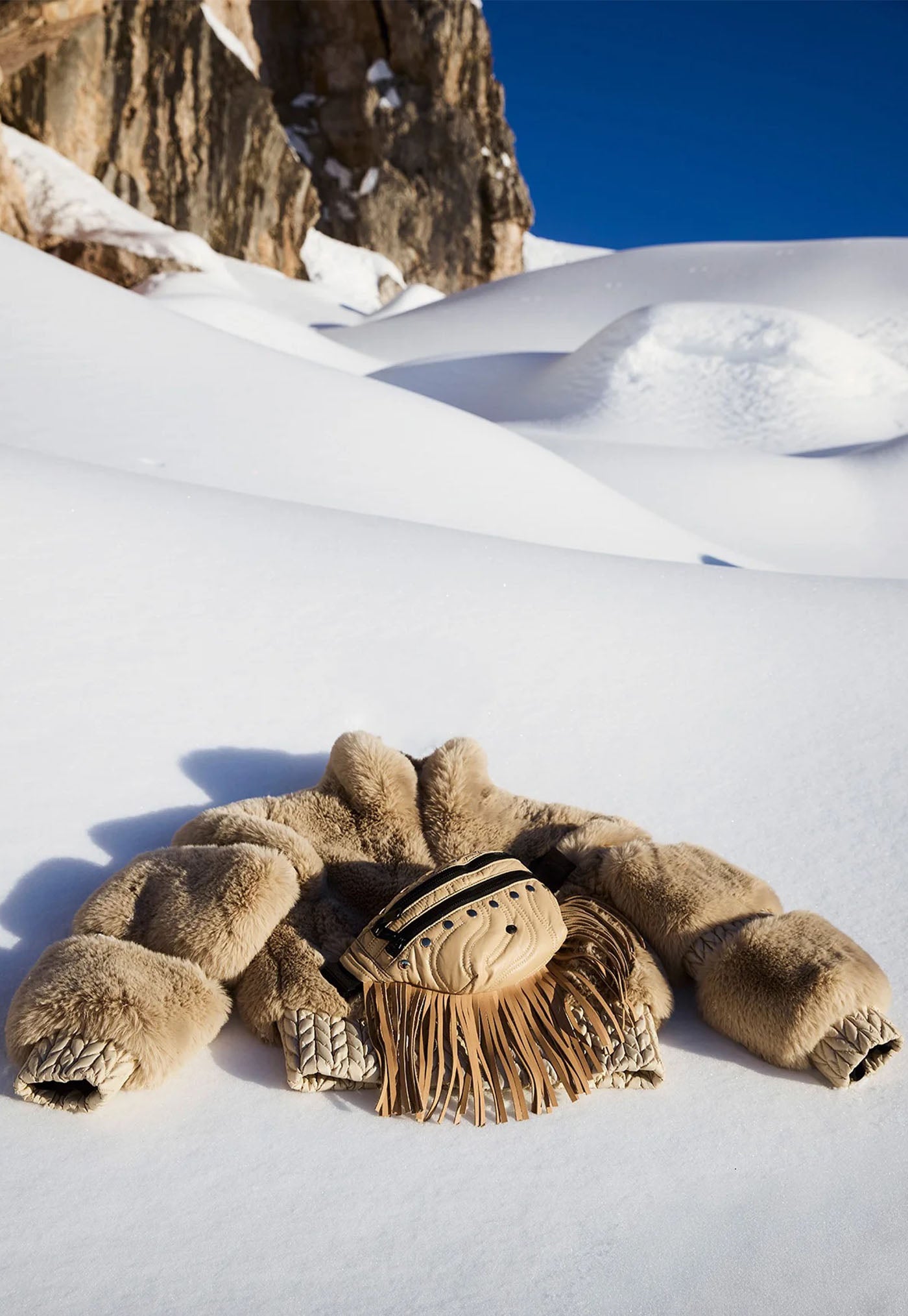 Furry Ski Jacket - Caramello