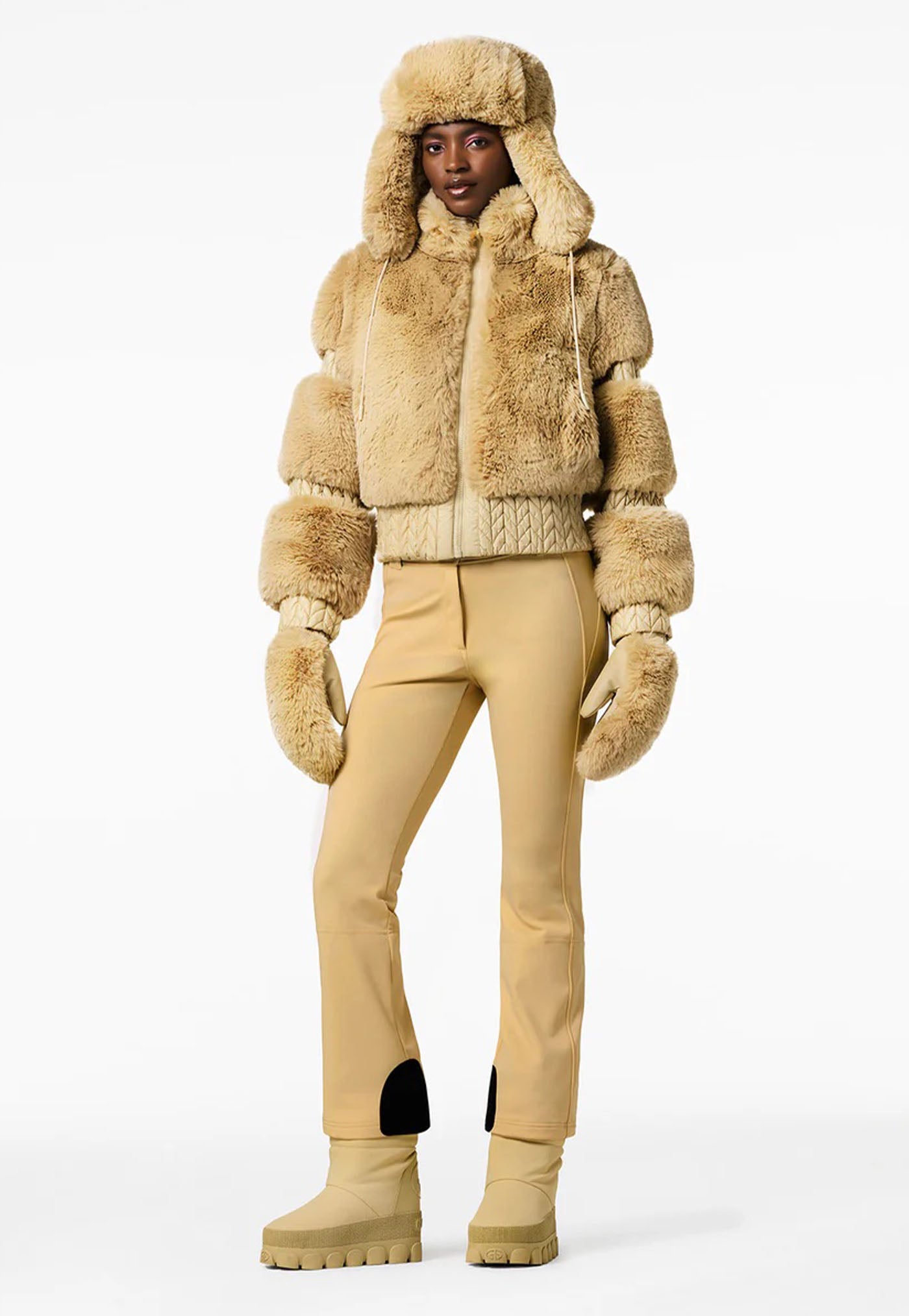 Furry Ski Jacket - Caramello