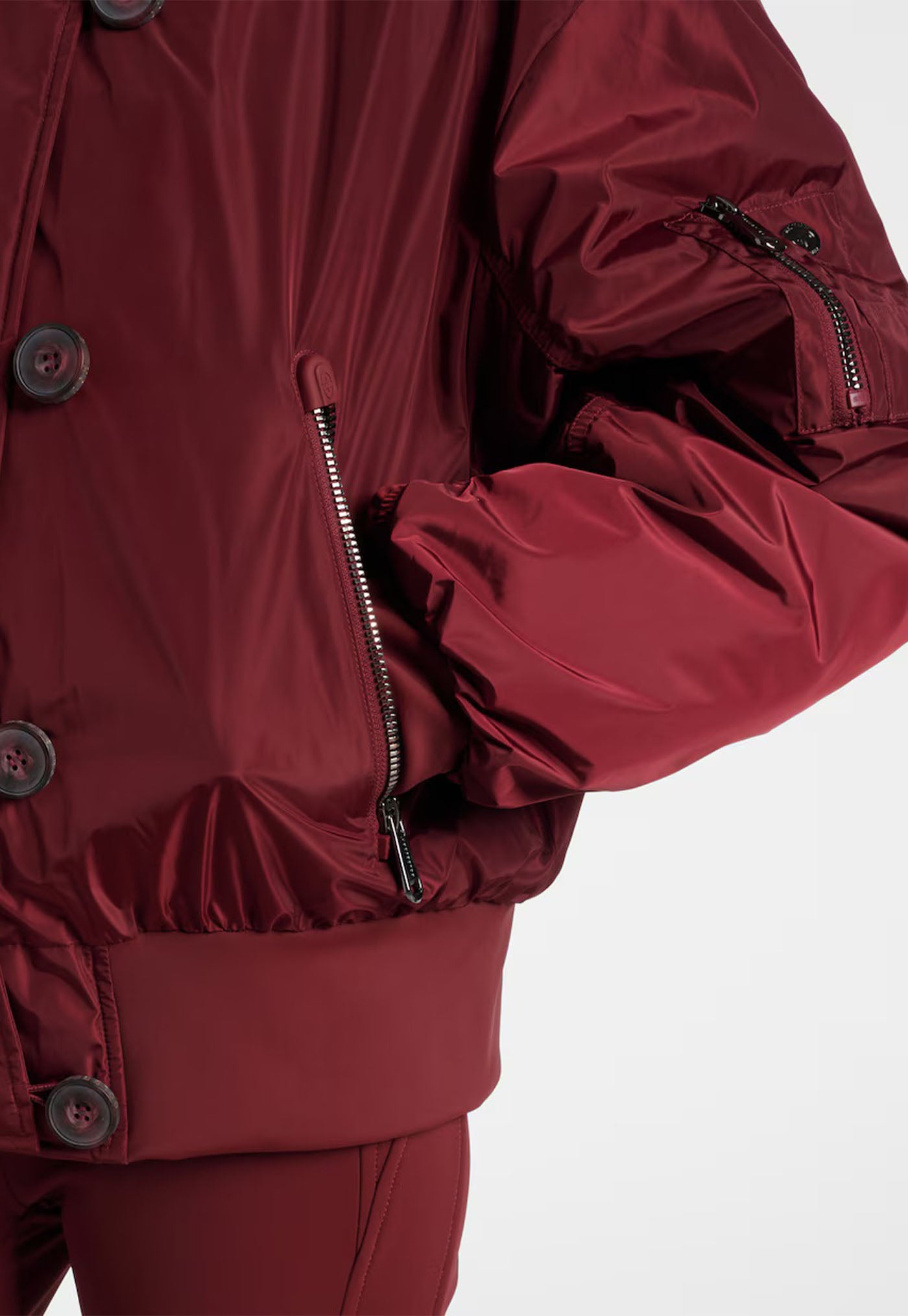 Jeanne Ski Jacket Faux Border - Vino Rosso