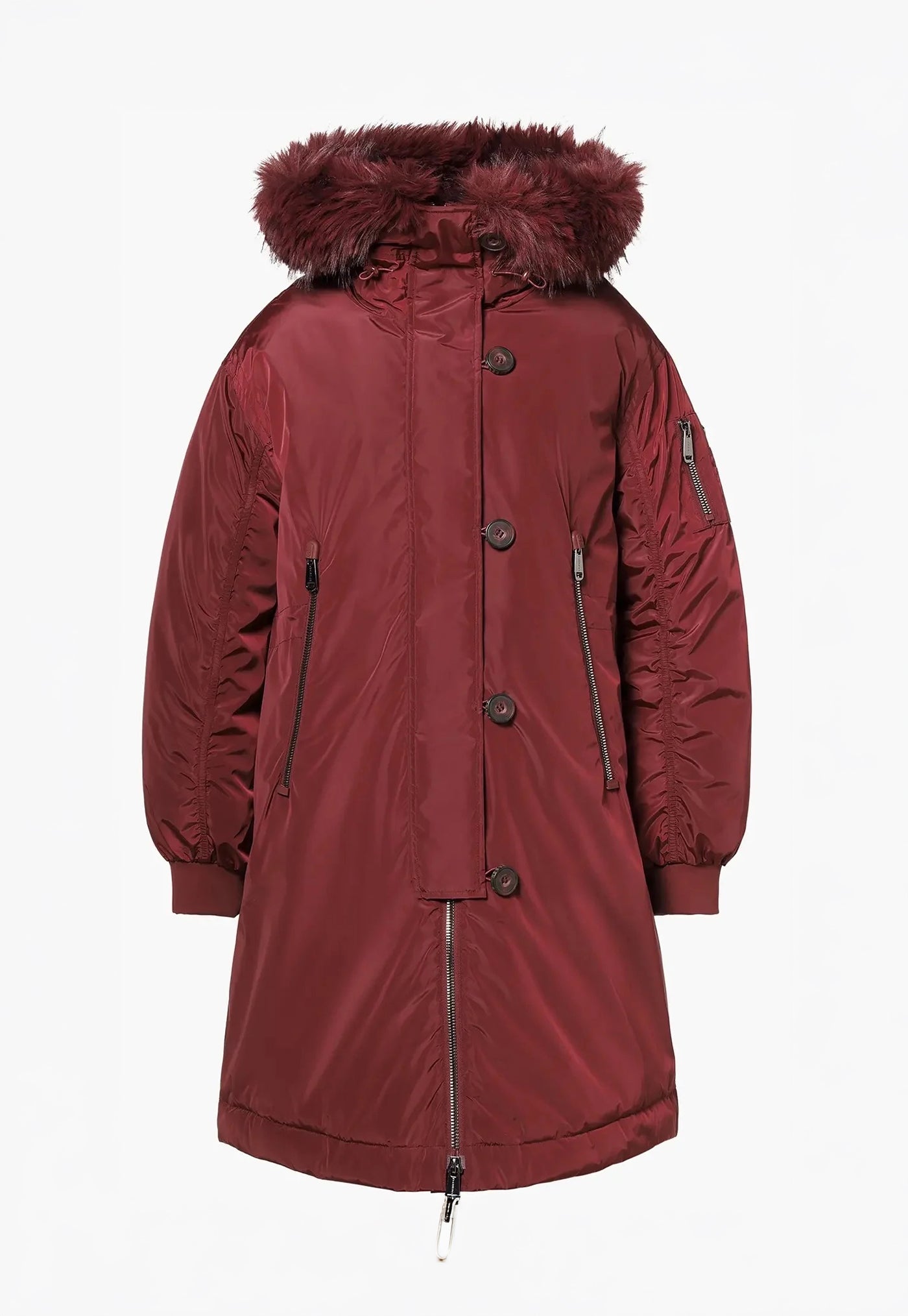 Julia Jacket Faux Border - Vino Rosso