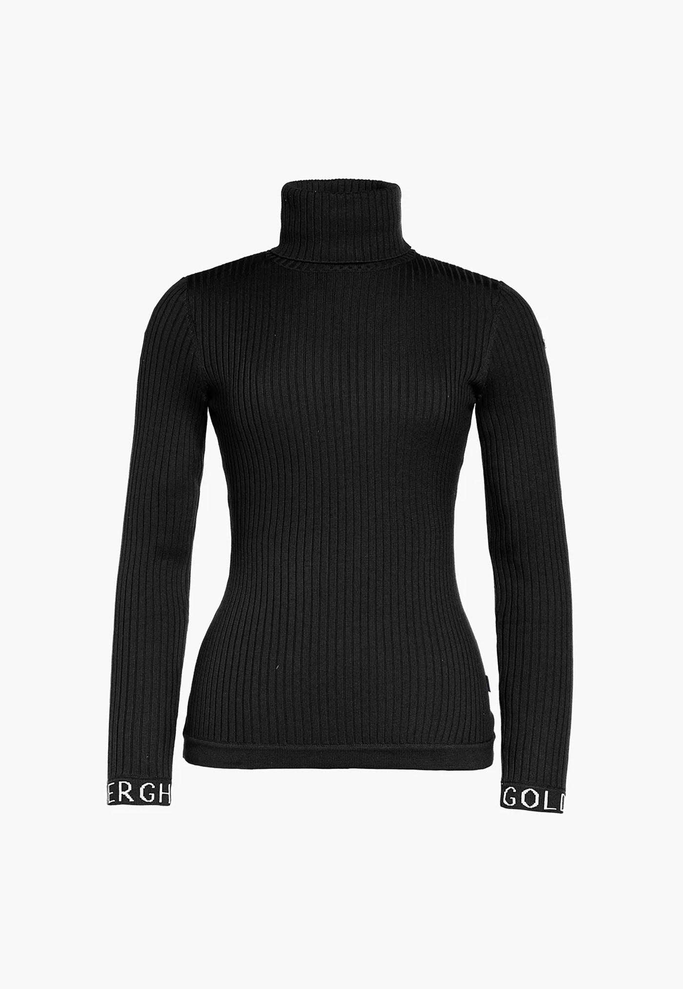 Mira Long Sleeve Knit Sweater - Black
