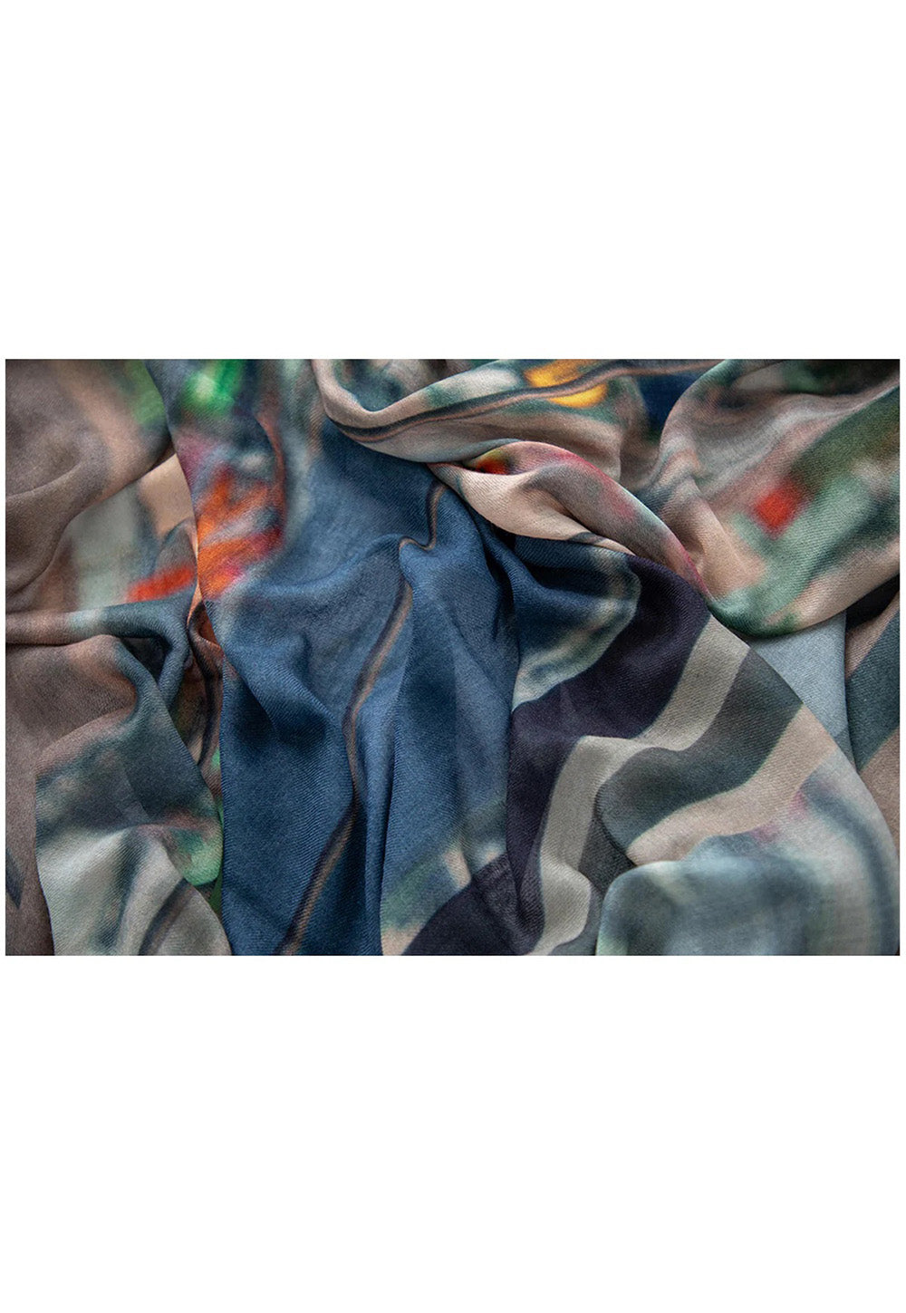 Monorail Views Skinny Wool/Silk Scarf