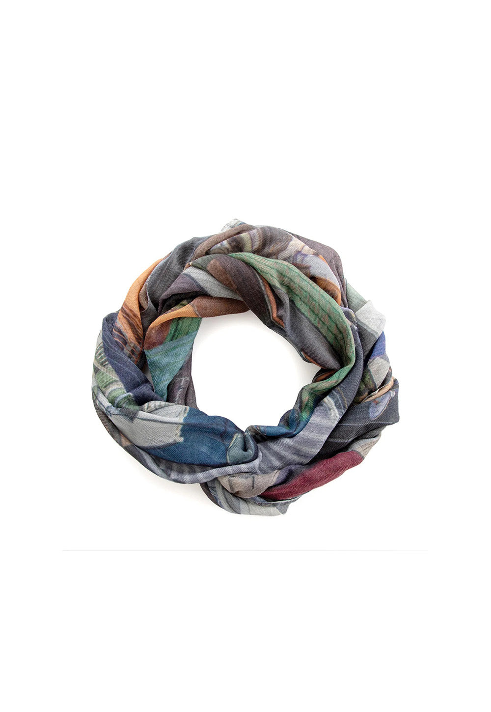Shinjuku Rooftops Skinny Wool/Silk Scarf