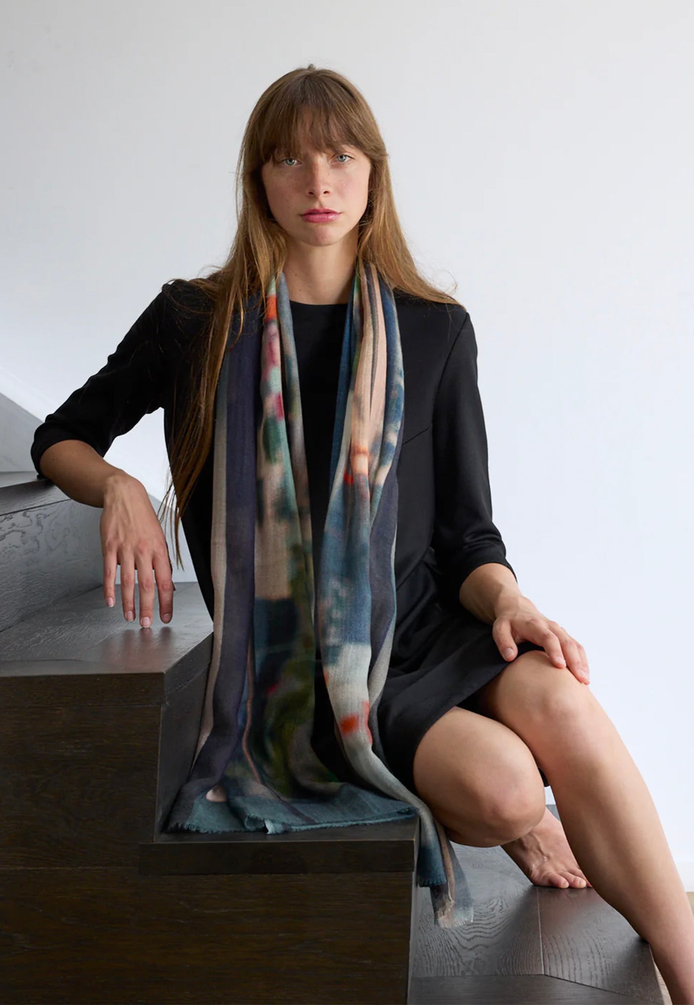 Monorail Views Skinny Wool Scarf