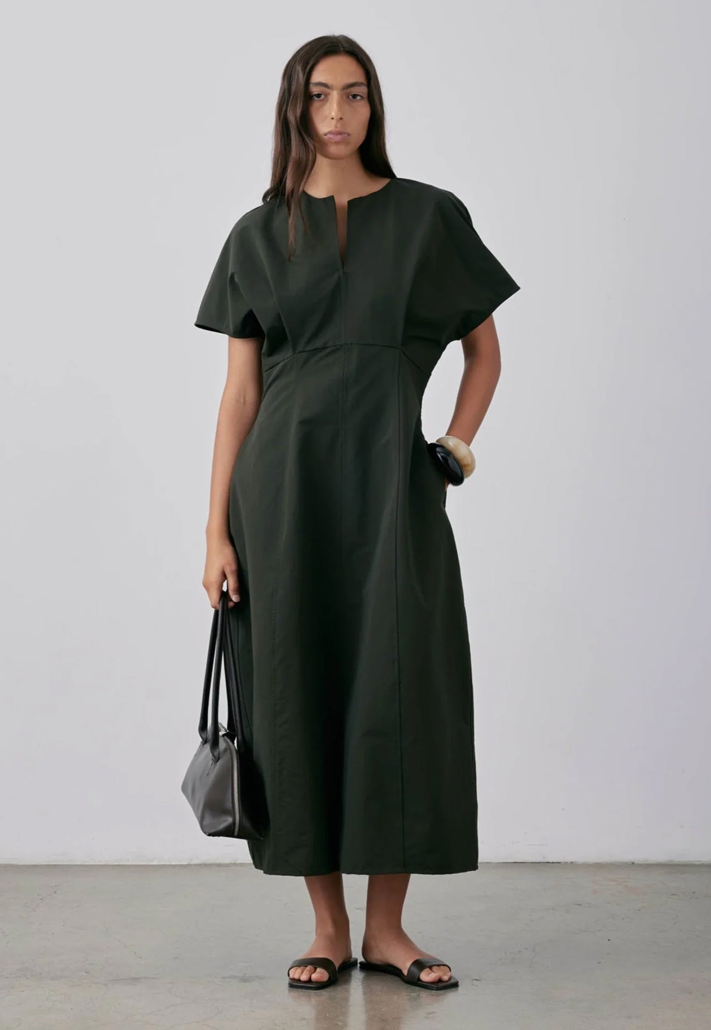Mako Dress - Dark Khaki