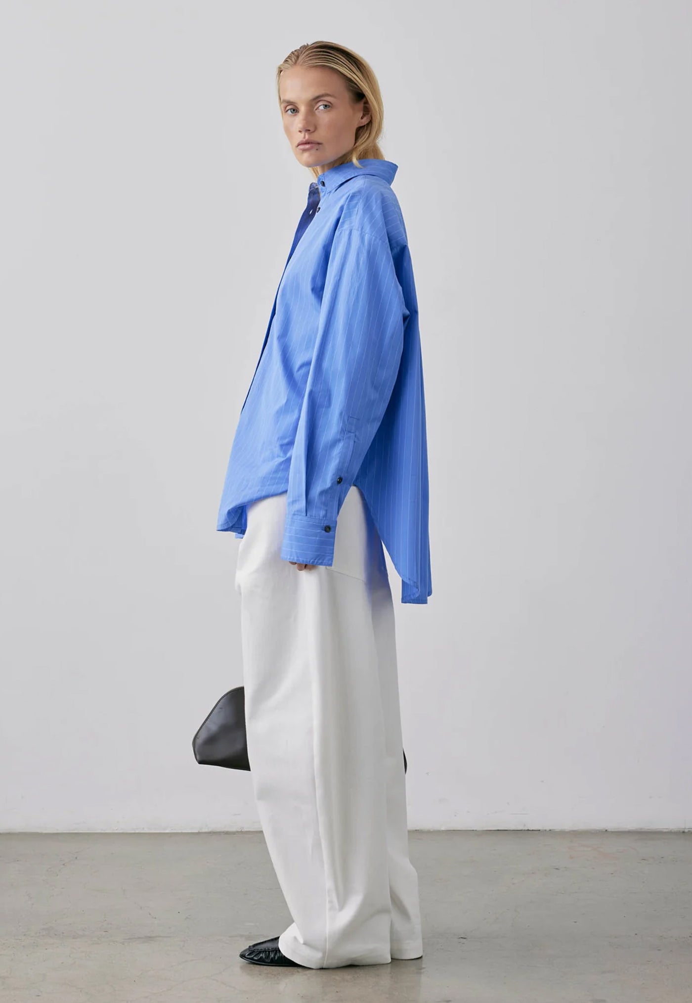 Therese Shirt - Cobalt Stripe