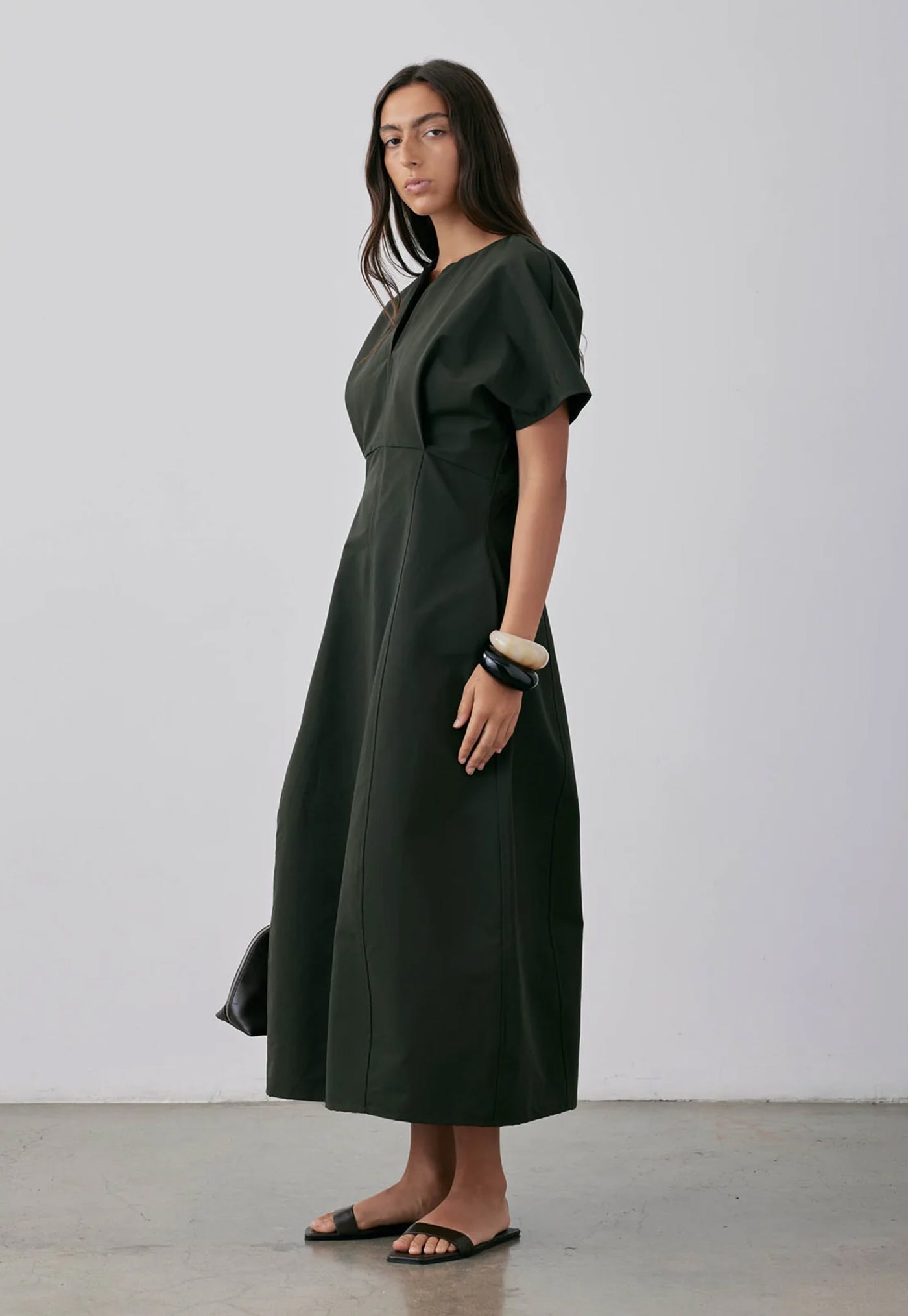 Mako Dress - Dark Khaki