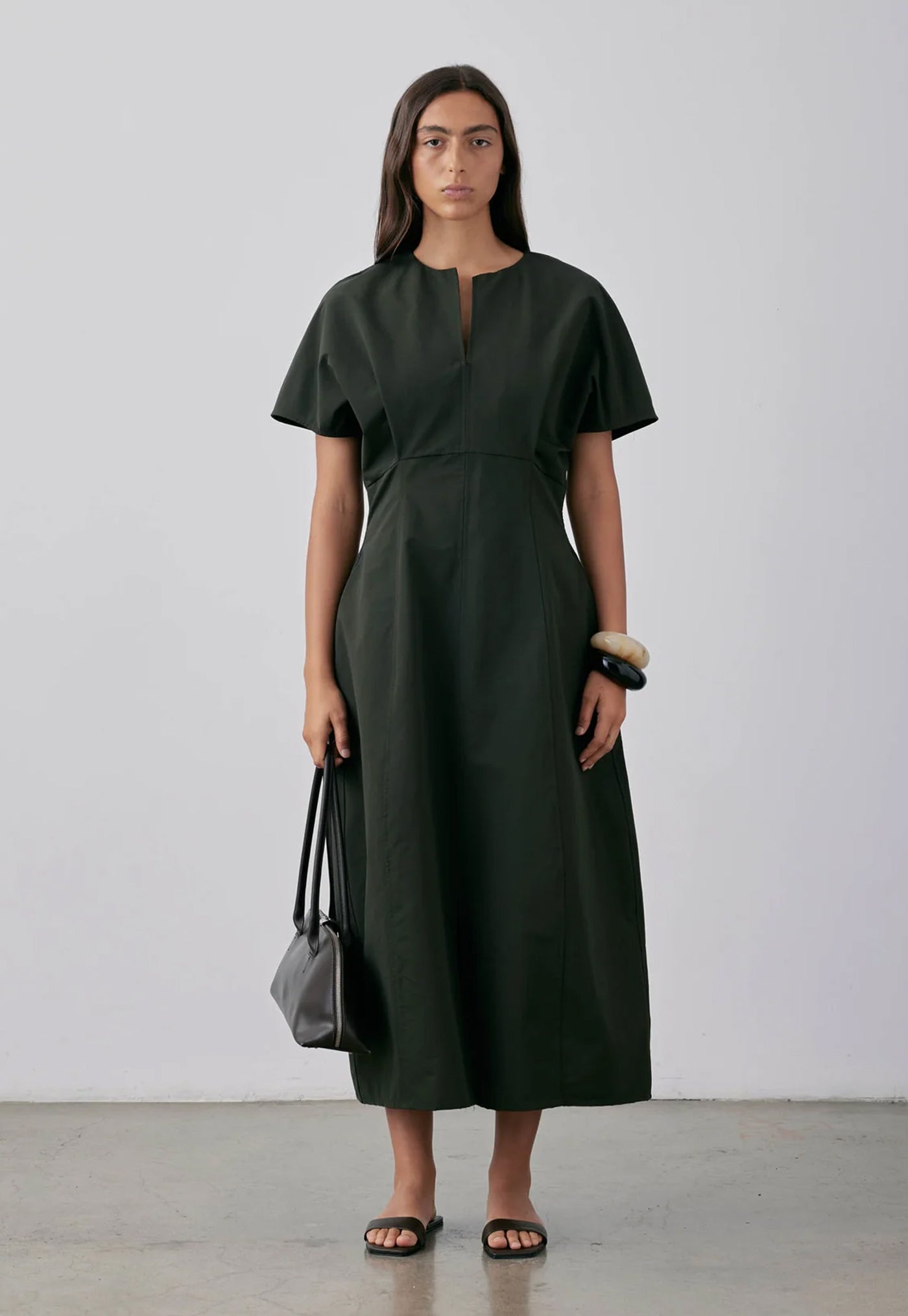 Mako Dress - Dark Khaki