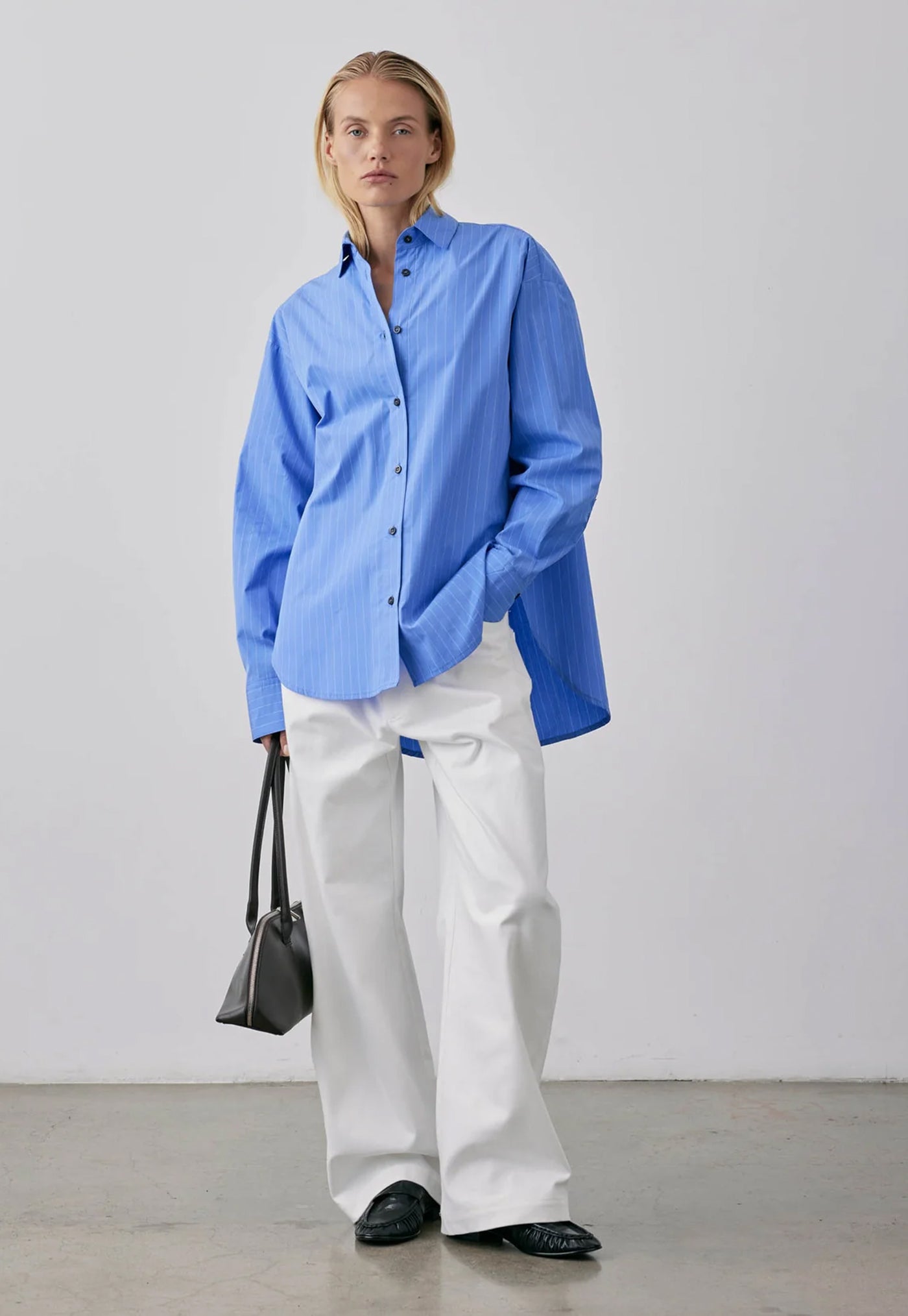 Therese Shirt - Cobalt Stripe