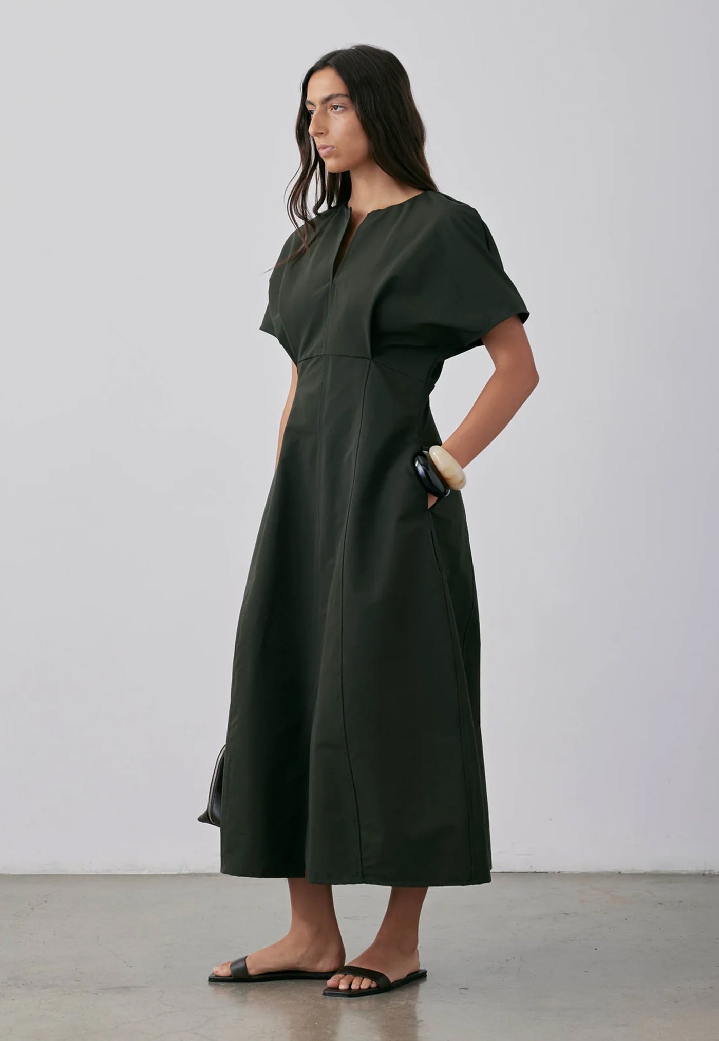 Mako Dress - Dark Khaki