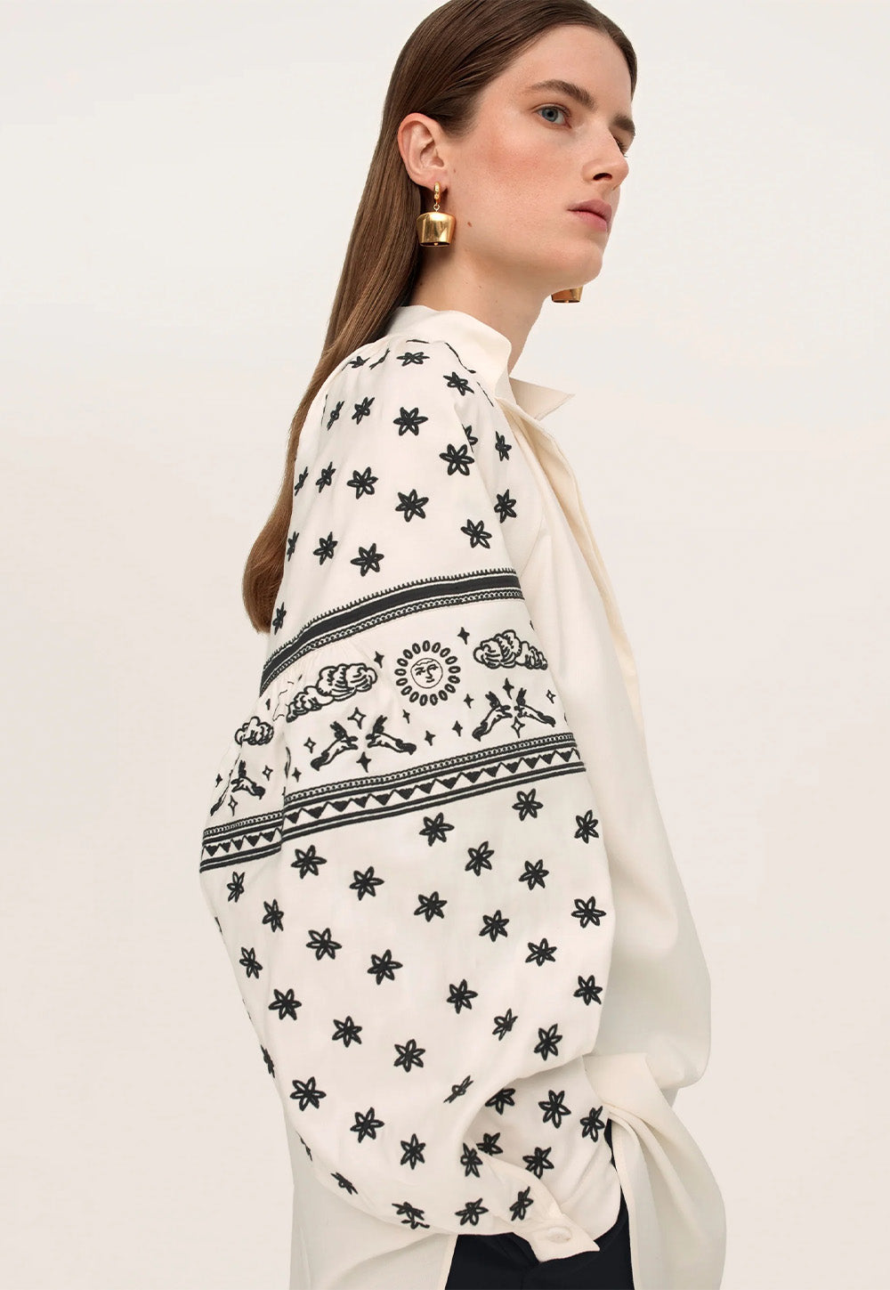 Franka Embroidered Shirt - White
