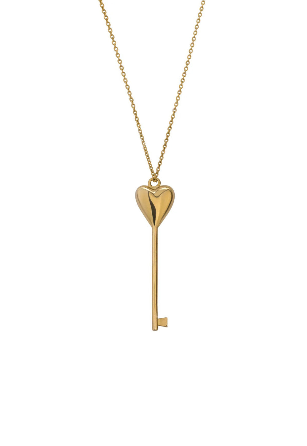 Gold Plated Key To The Heart Pendant