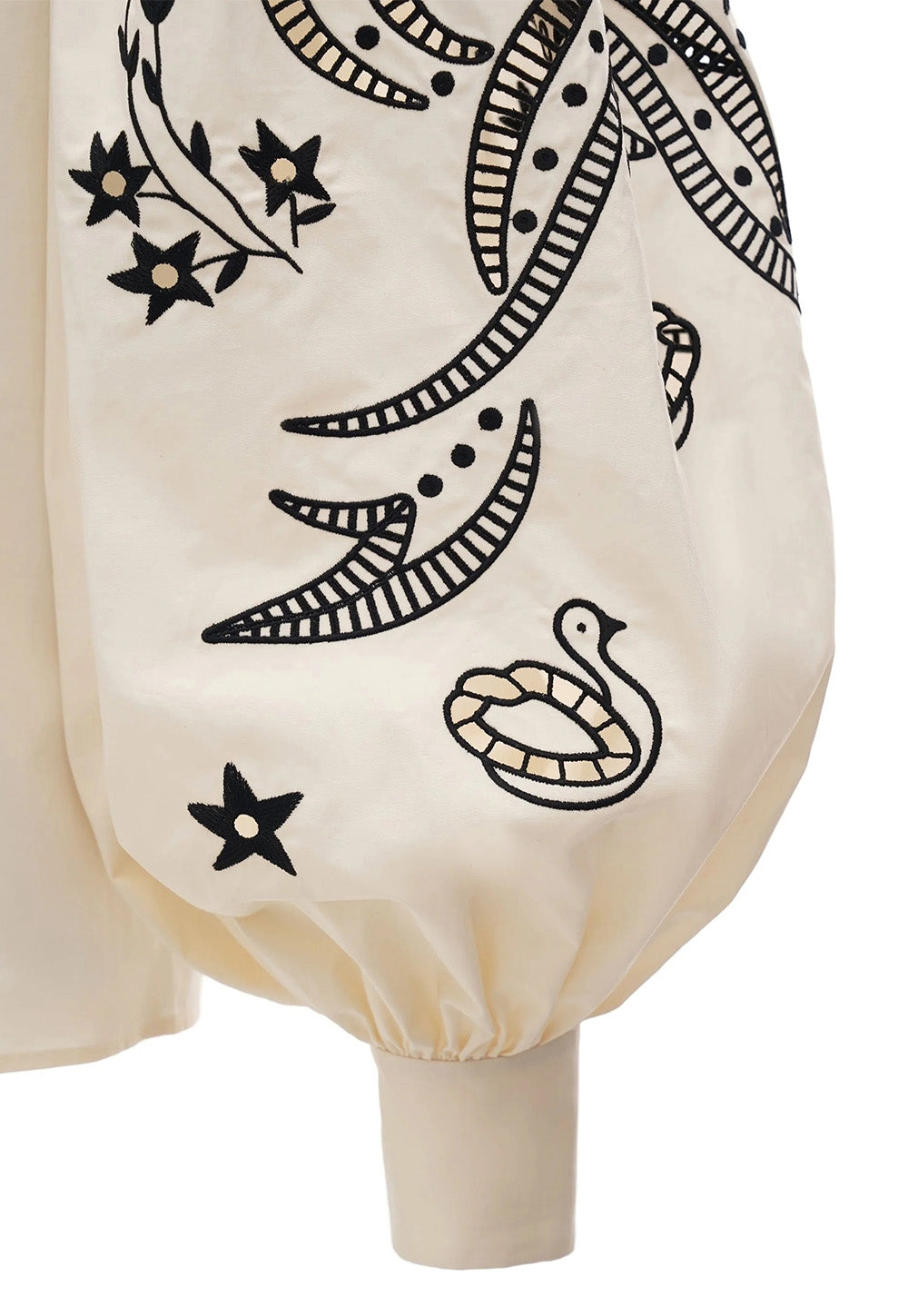 Raiia Embroidered Shirt - Milk