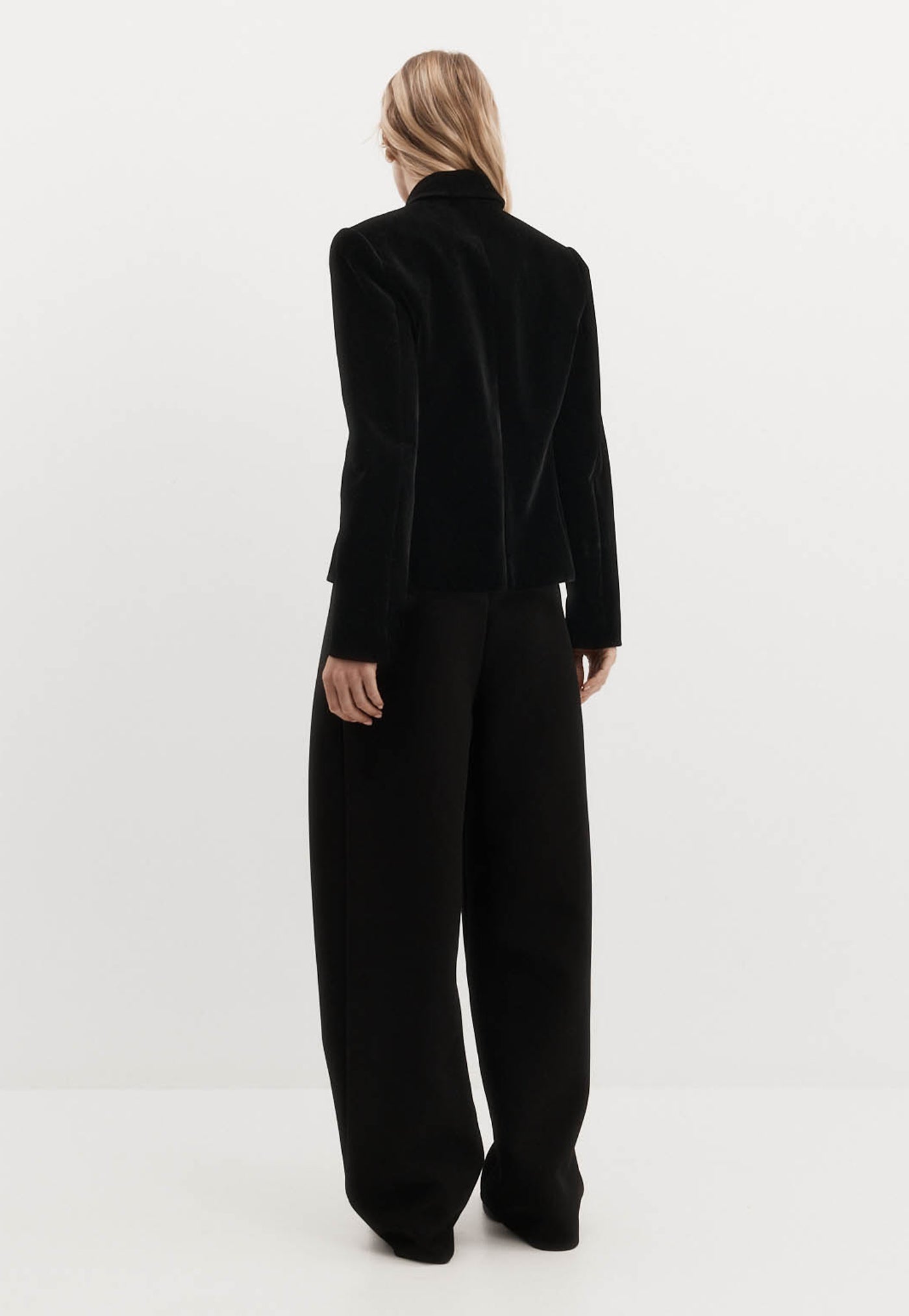 Bardot Blazer - Black Velvet
