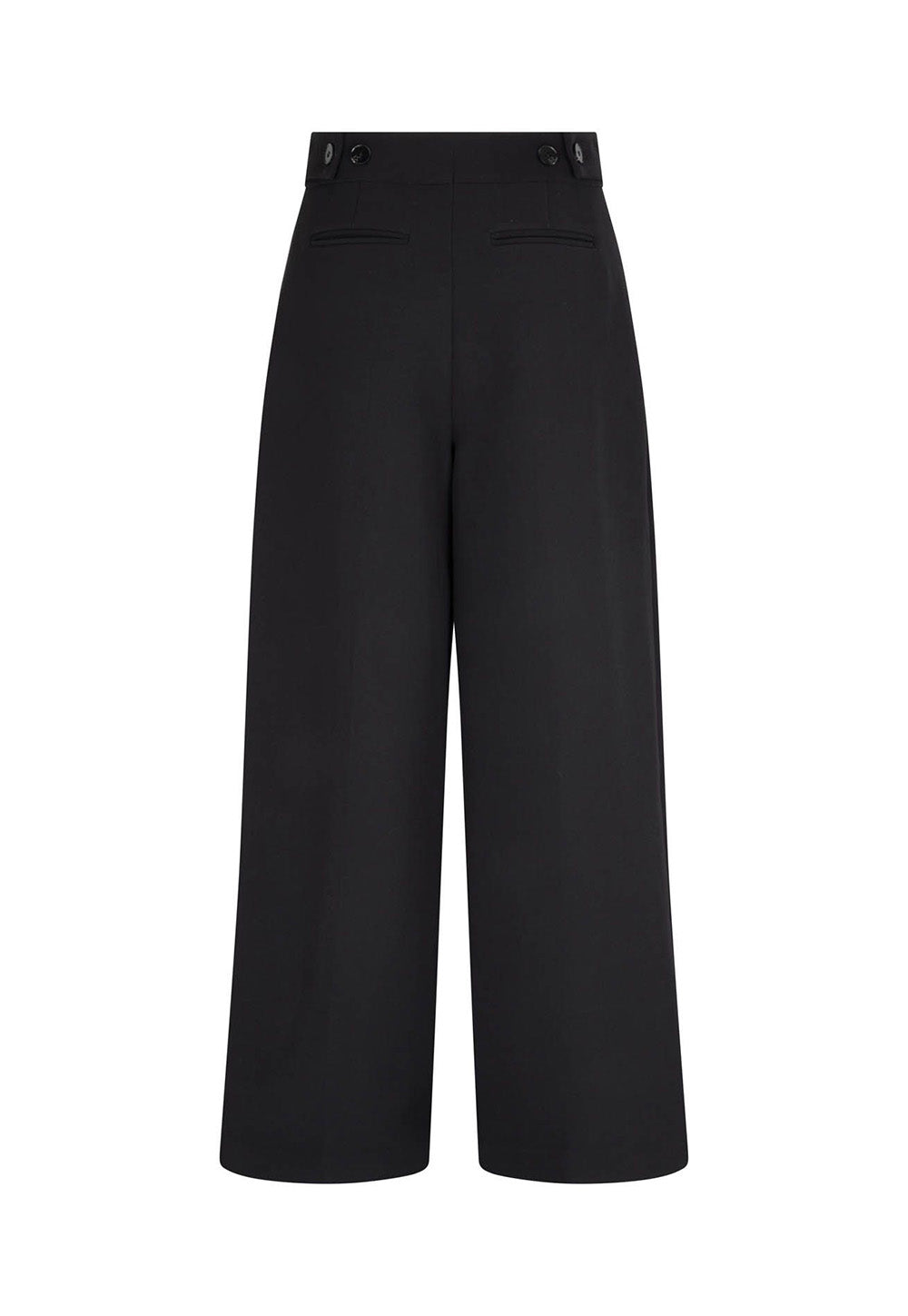 Caius Trouser - Black Bonded Suiting