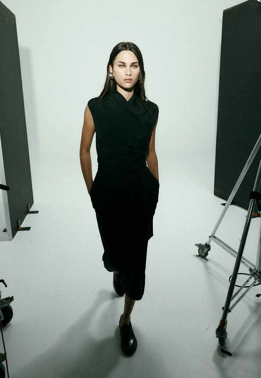 Chaimberlain Dress - Black Silk