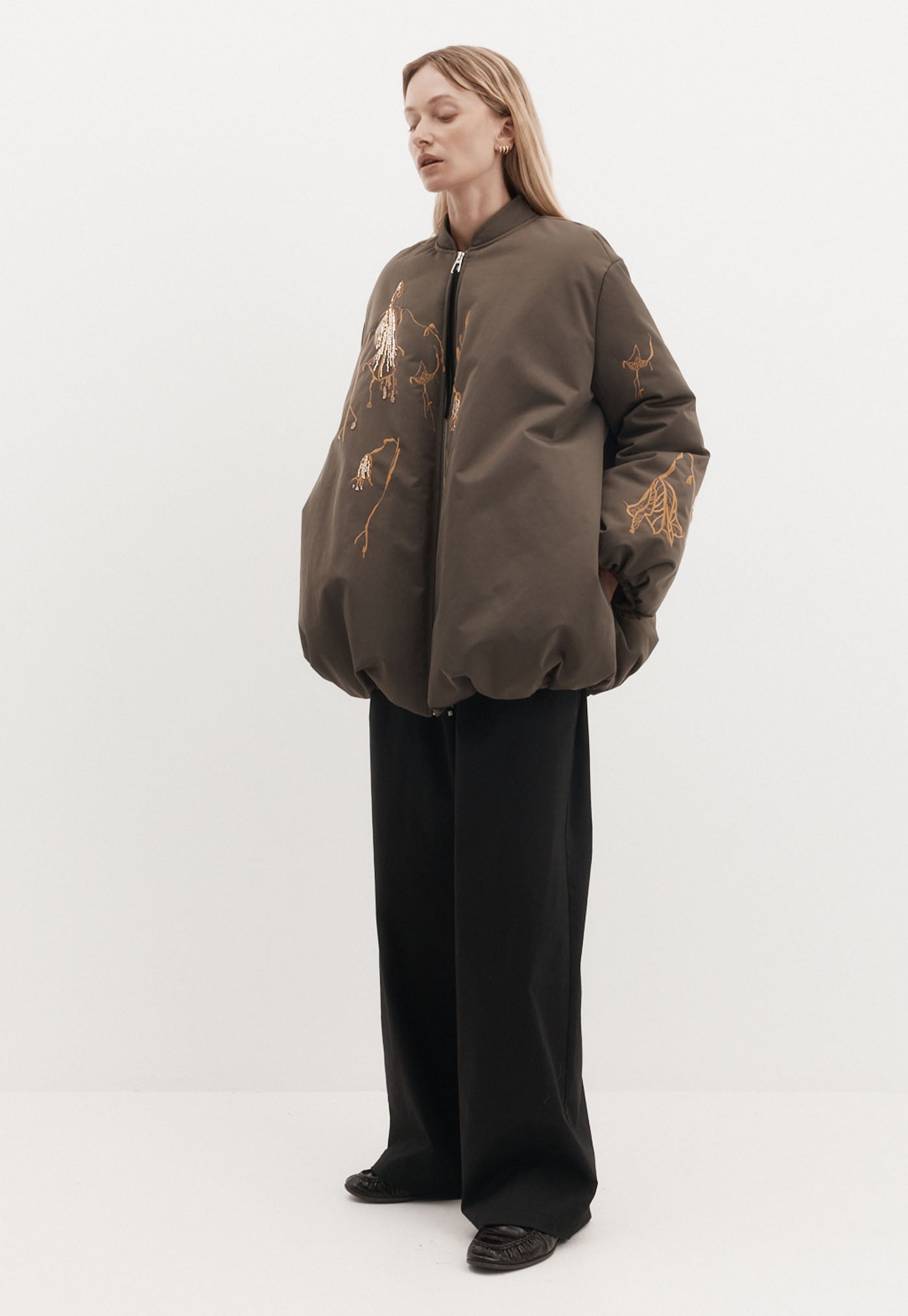 Chloe Jacket - Beaded Sepia