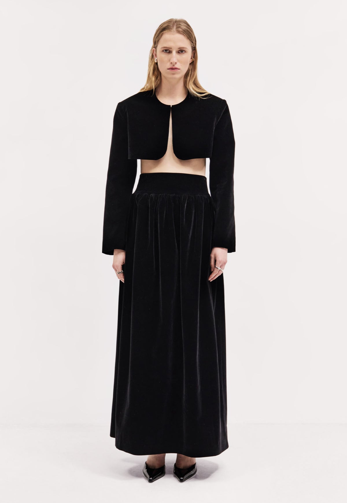 Emme Skirt - Black Velvet