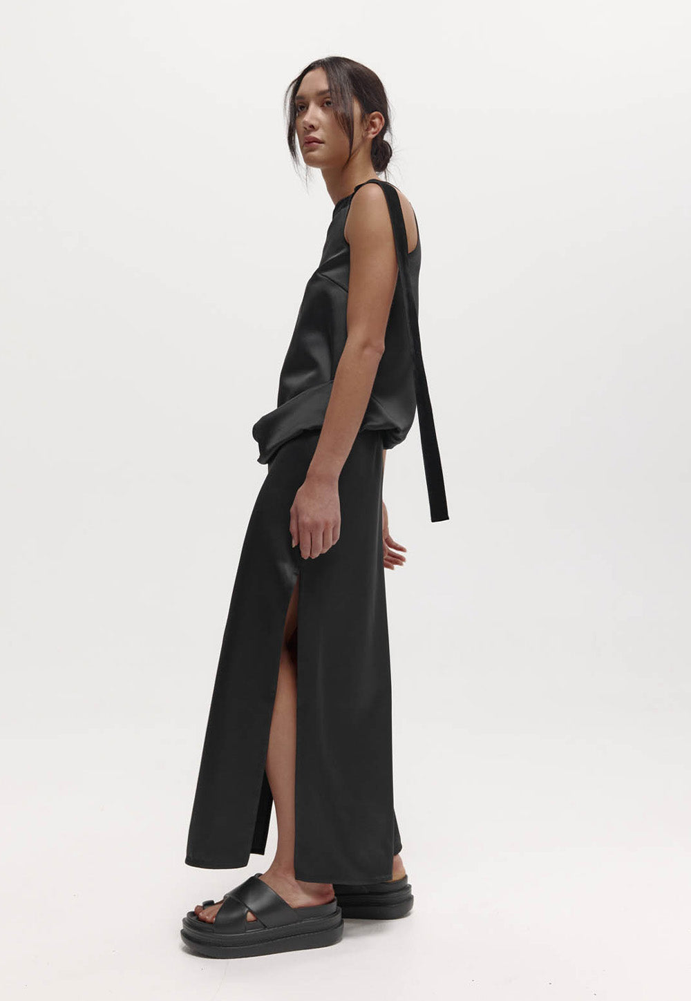 Hubert Halter Dress - Black