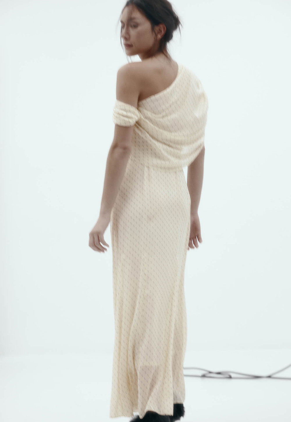 Lucille Dress Cream - Polka Dot