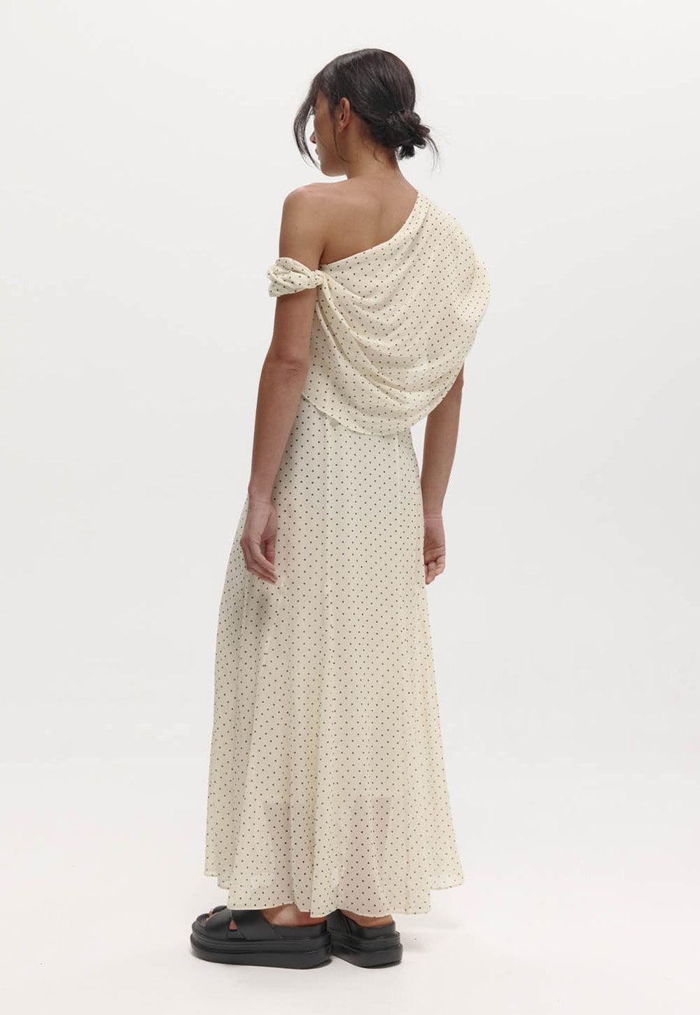Lucille Dress Cream - Polka Dot