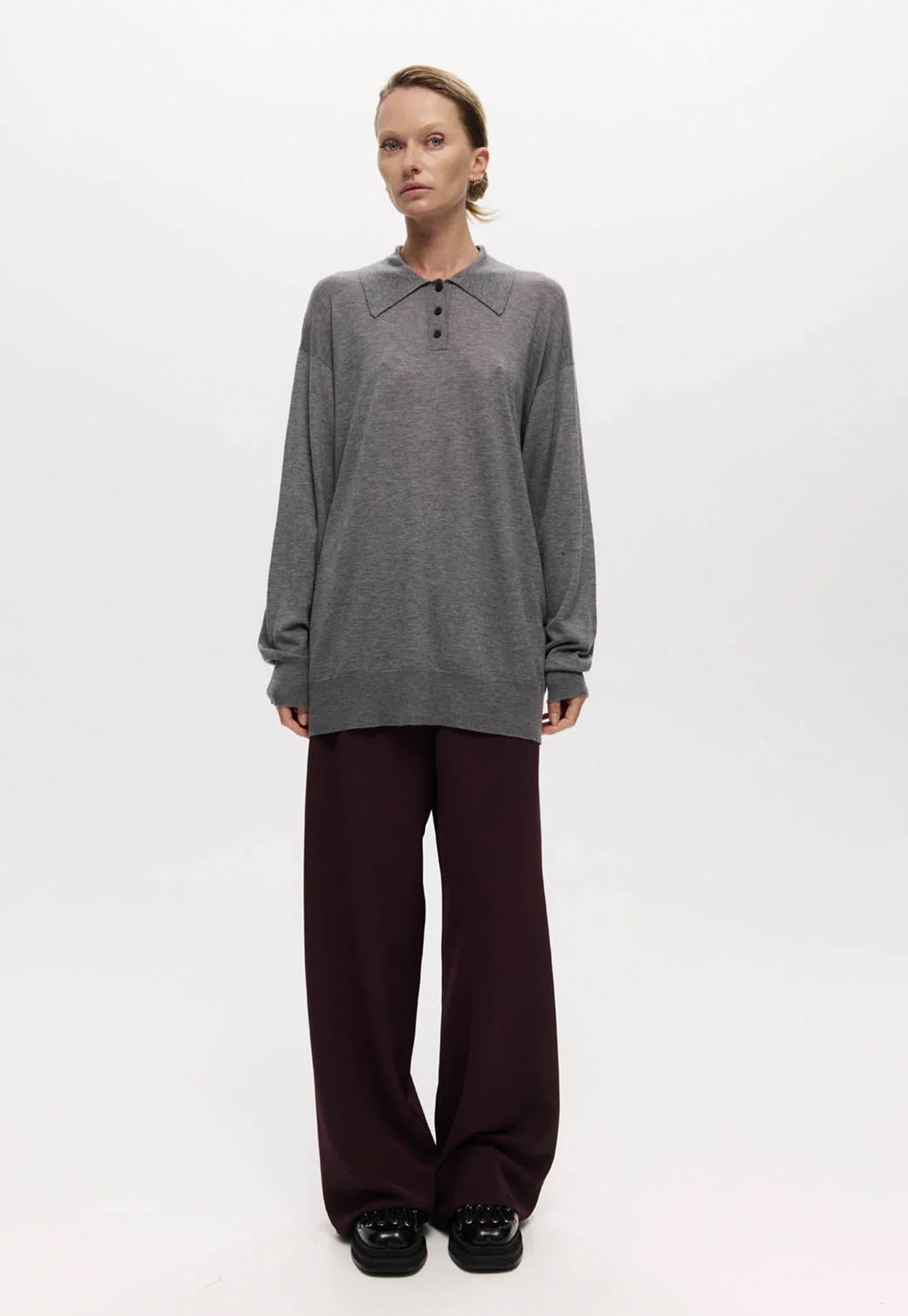 Orwell Knit Polo - Grey