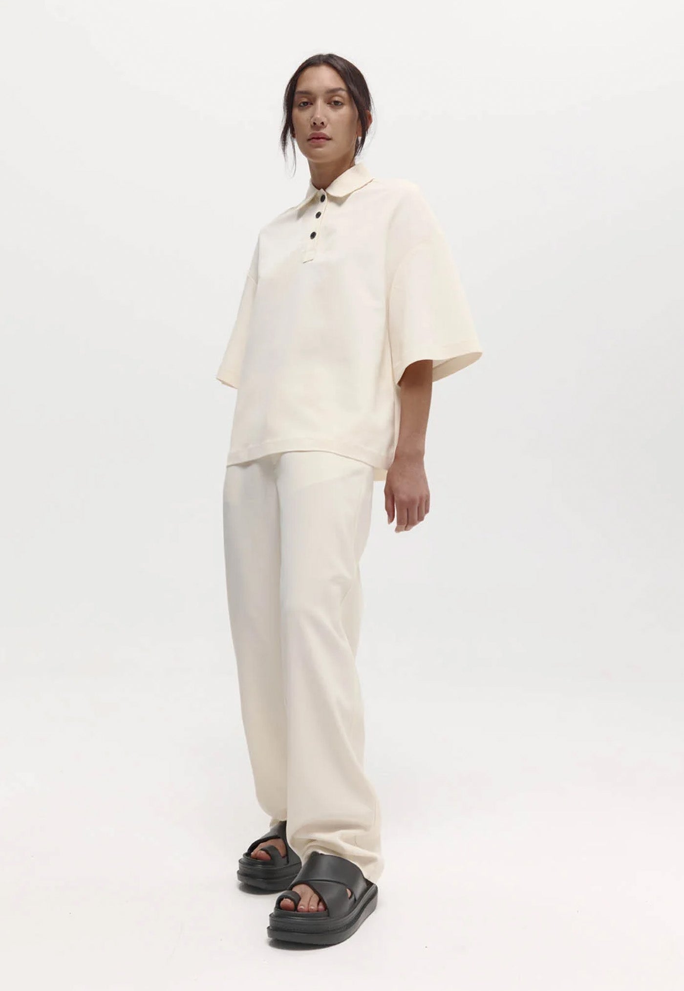 Short Sleeve Orwell Polo - Cream