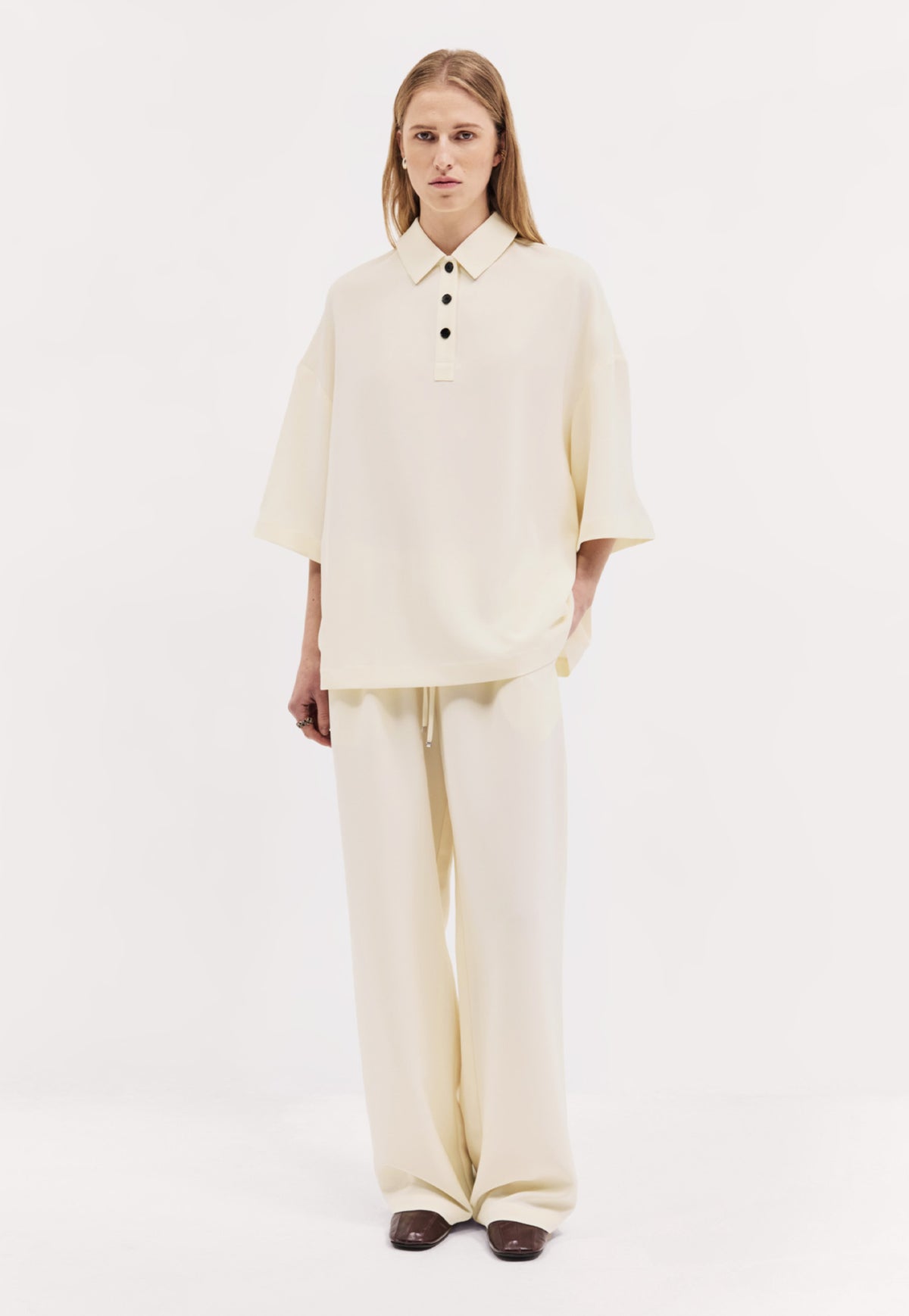 Short Sleeve Orwell Polo - Bone
