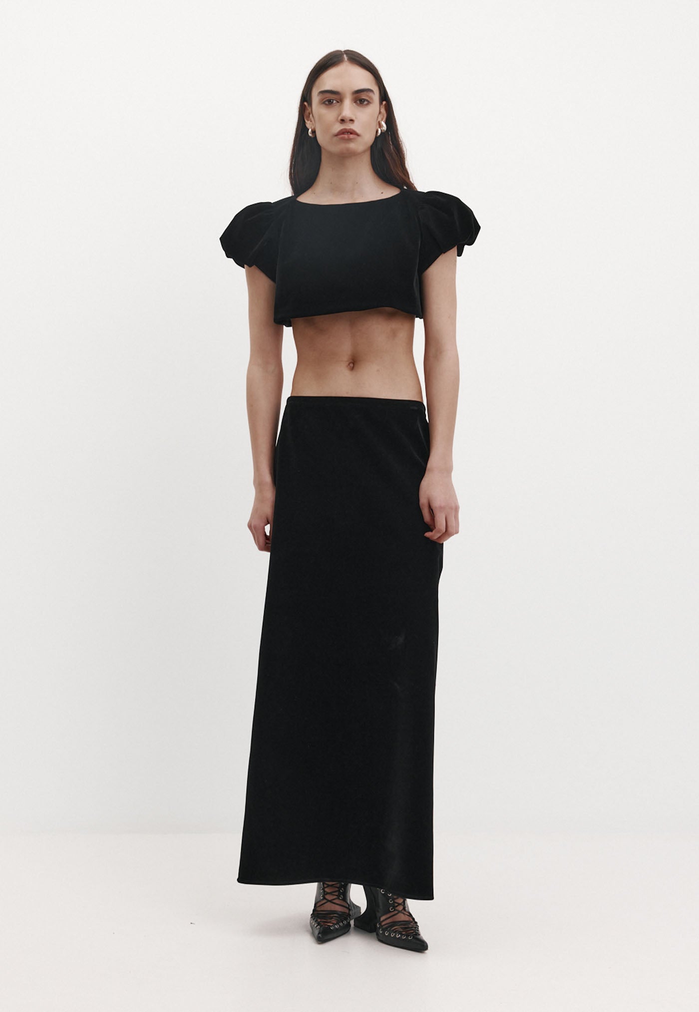 Tilda Skirt - Black Velvet
