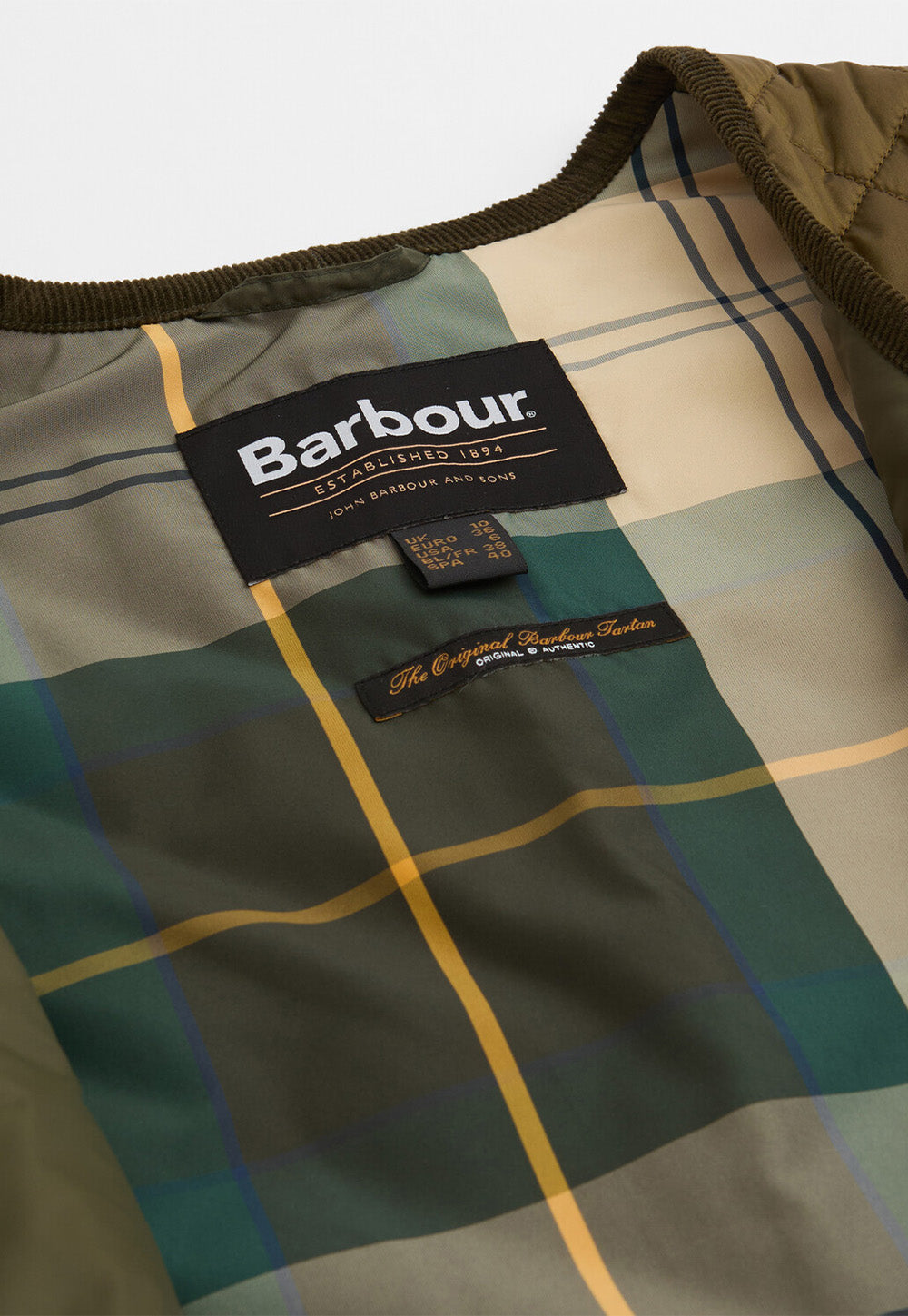 Heslerton Gilet - Golden Olive/Olive/Ancient Tartan