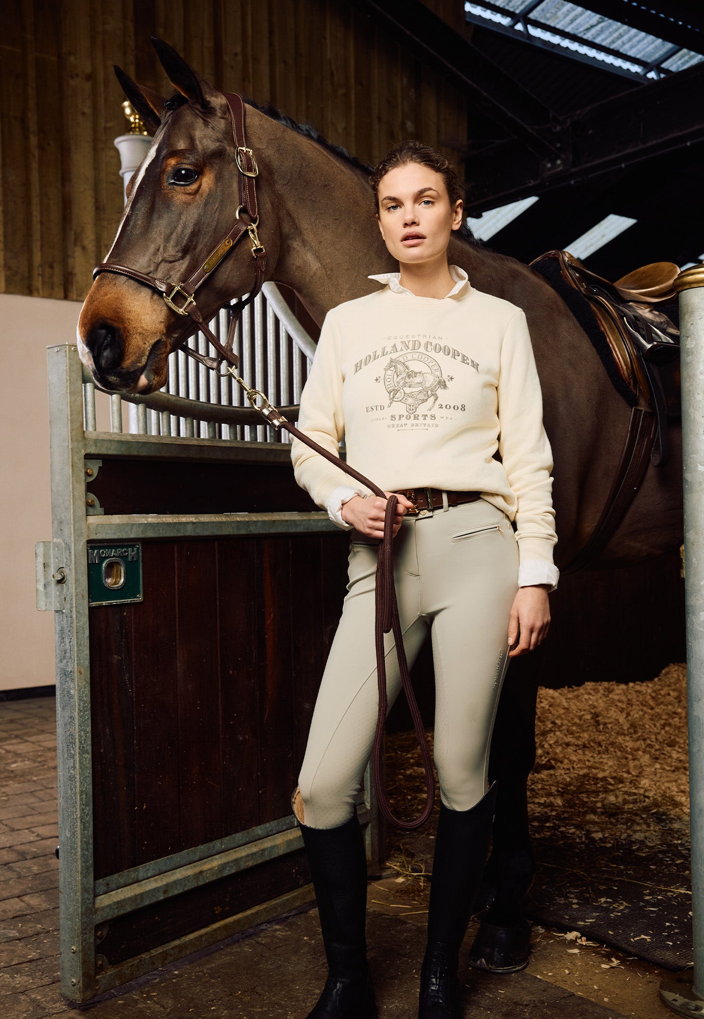 Appaloosa Crew Neck Sweat - Ecru