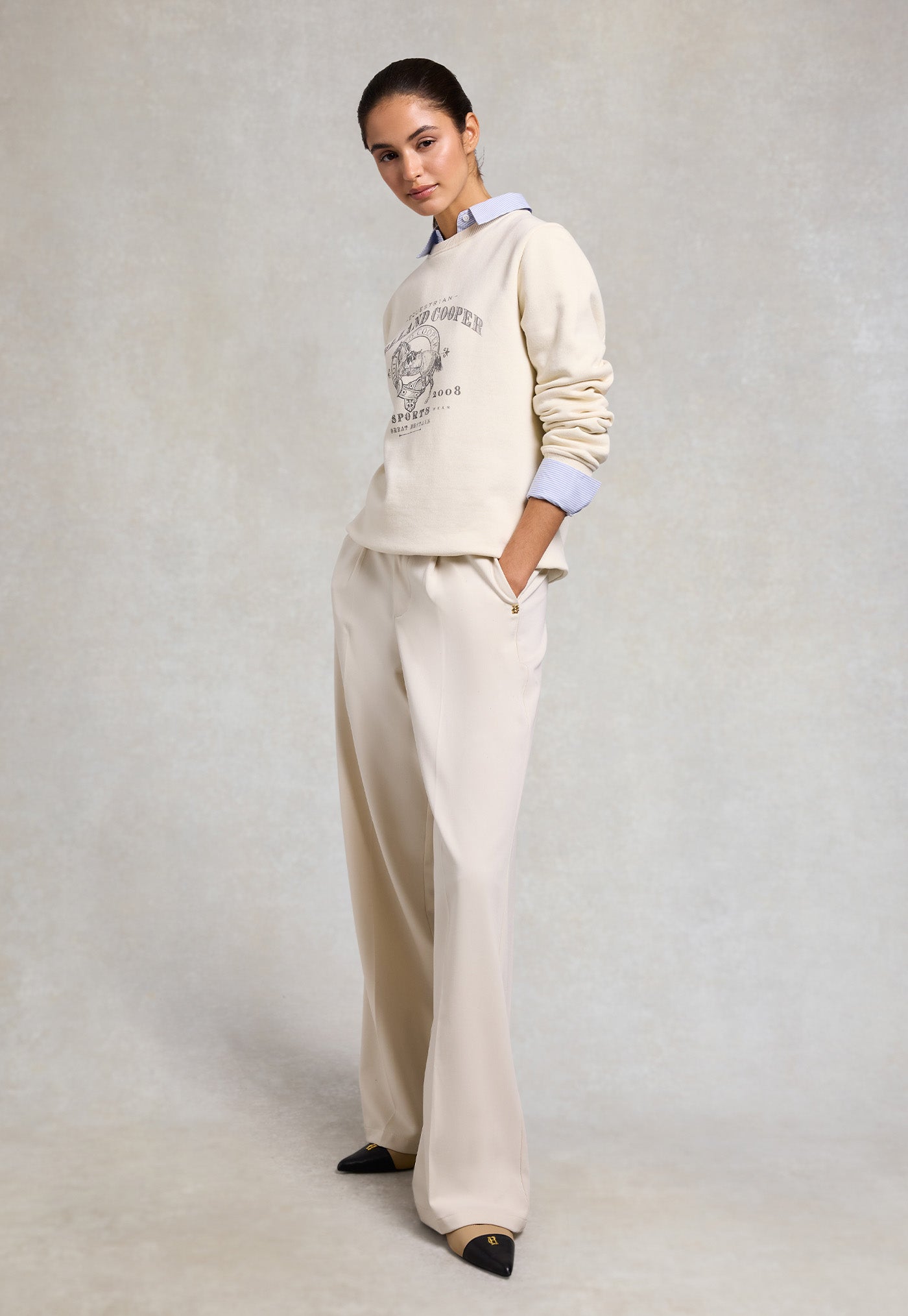 Appaloosa Crew Neck Sweat - Ecru