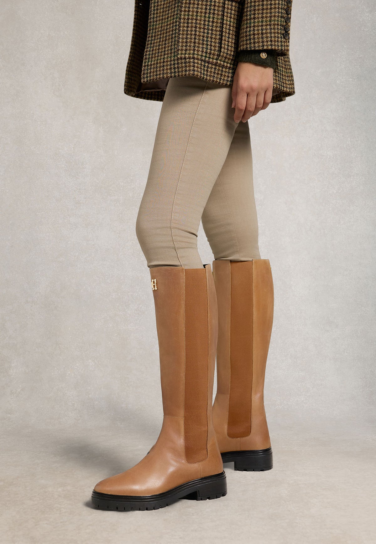 Astoria Knee Boot - Vintage Tan leather