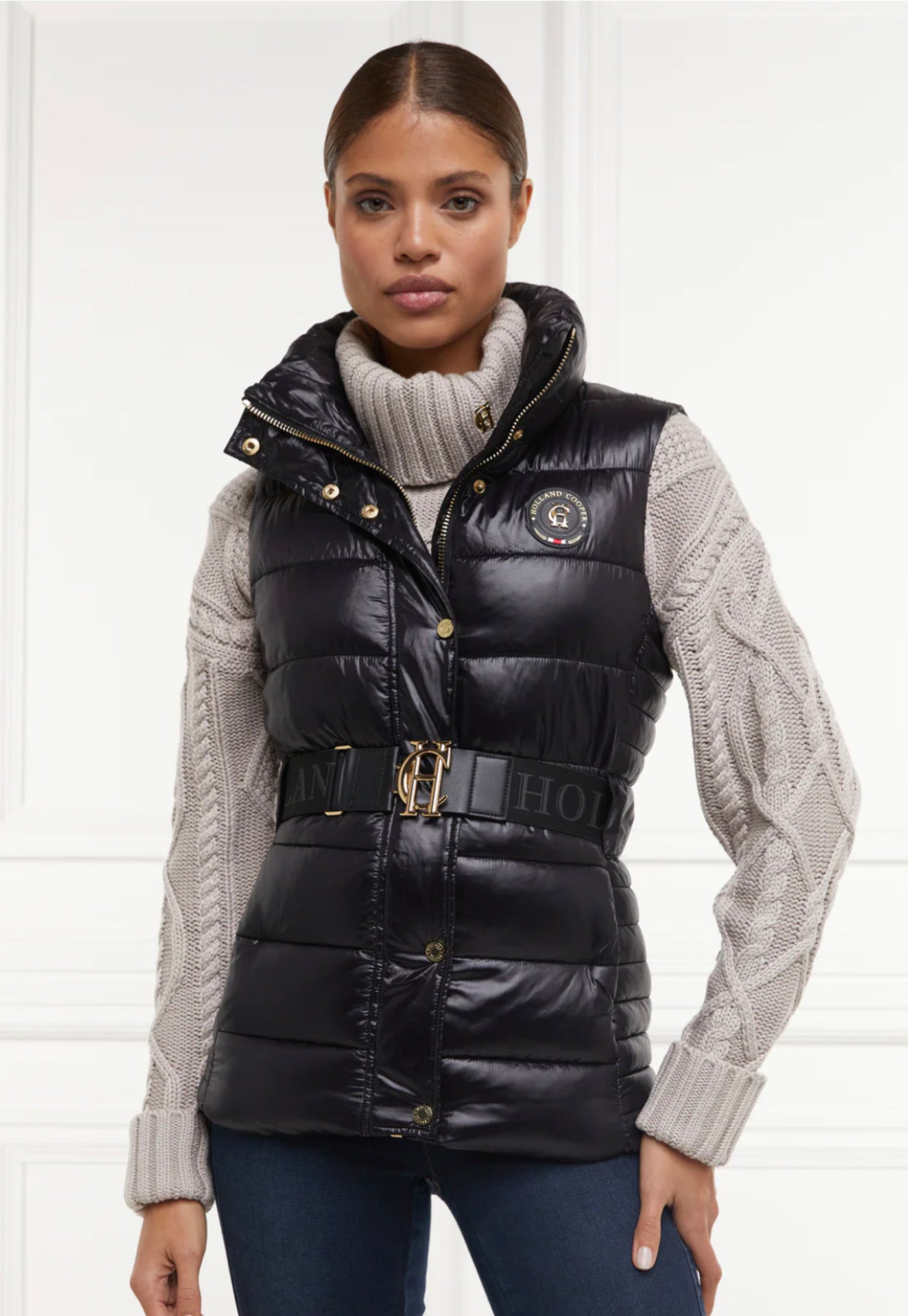 Valais Quilted Gilet - Black sold by Angel Divine