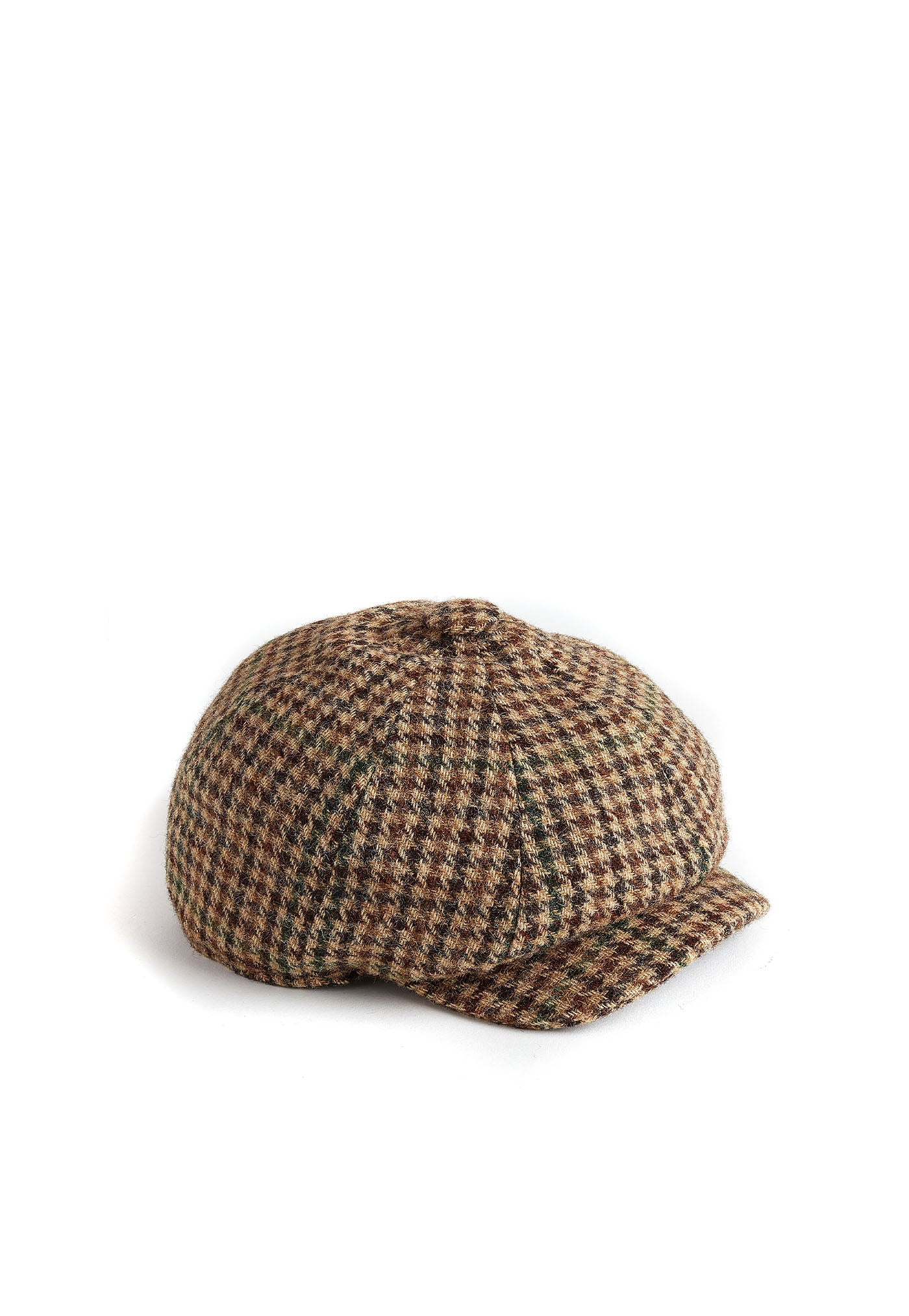 Baker Boy Tweed Cap - Hailes Green Tweed