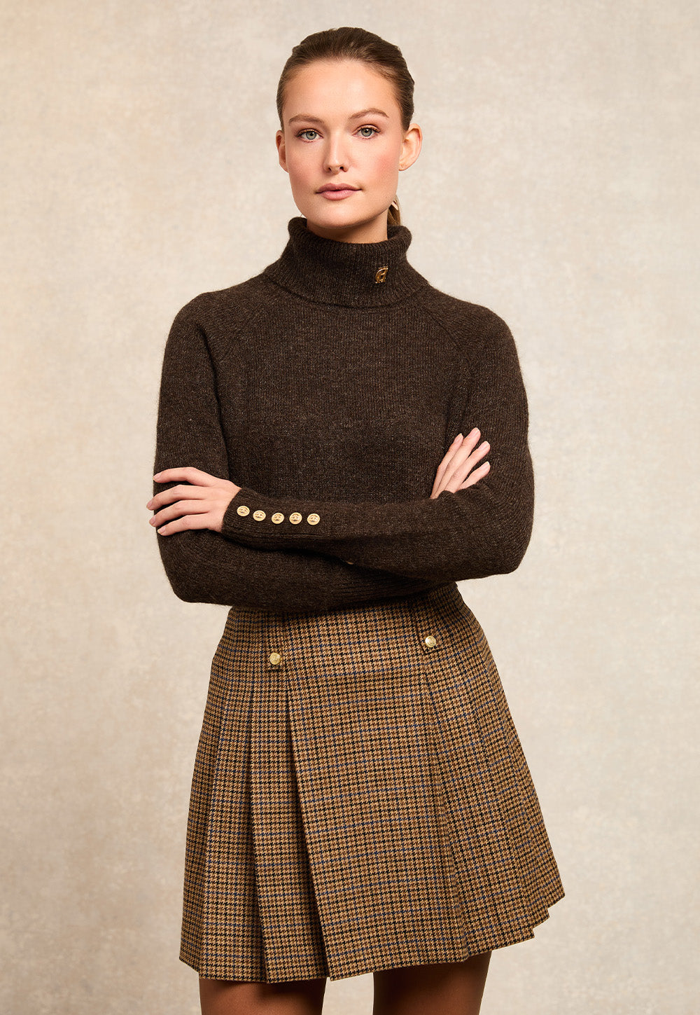 Belgravia Mini Skirt - Abbot Check Tweed