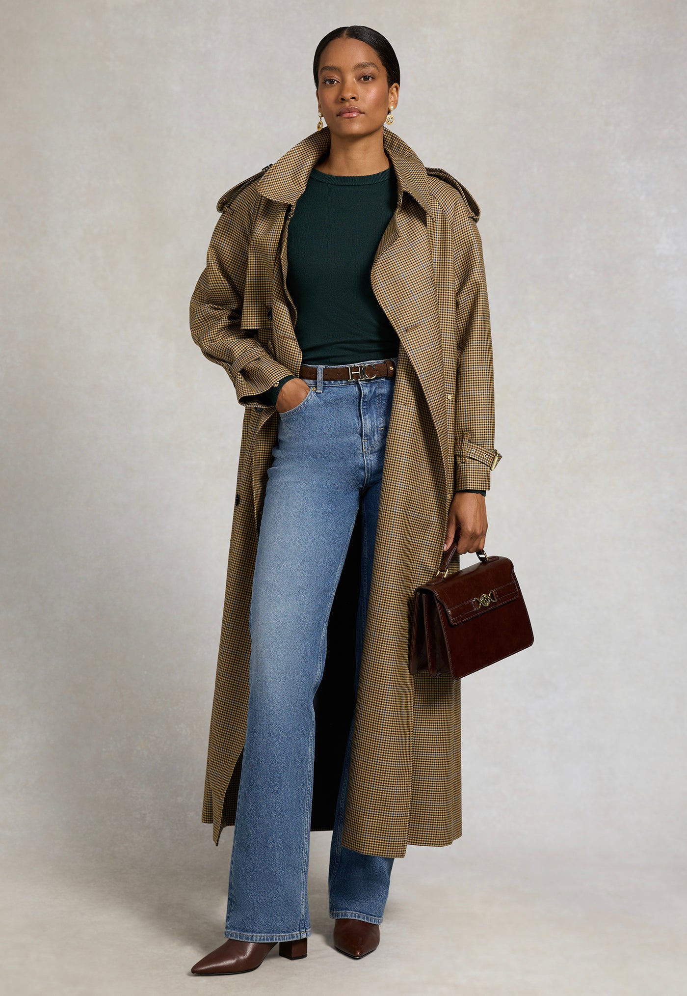 Buttoned Knit Crew Neck - Emerald