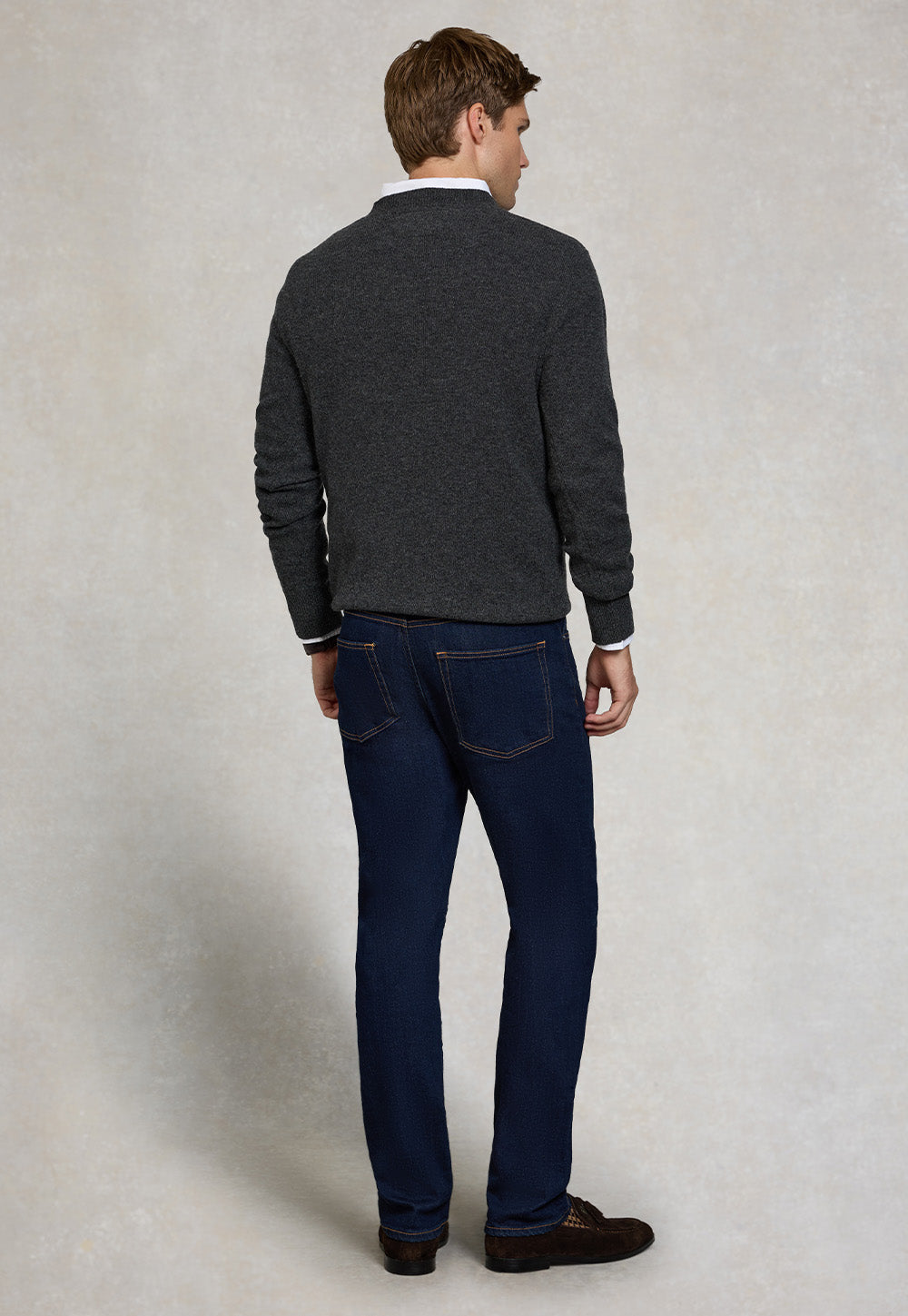 Byron Crew Neck Knit - Charcoal