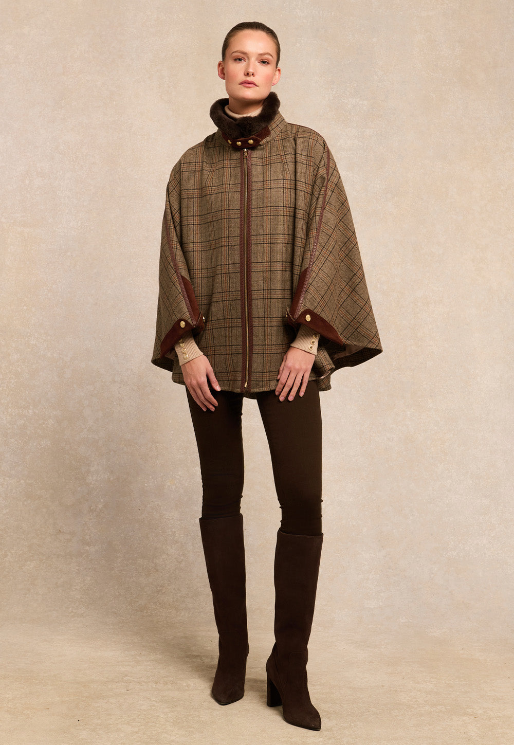 Chiltern Cape - Bourbon Tweed