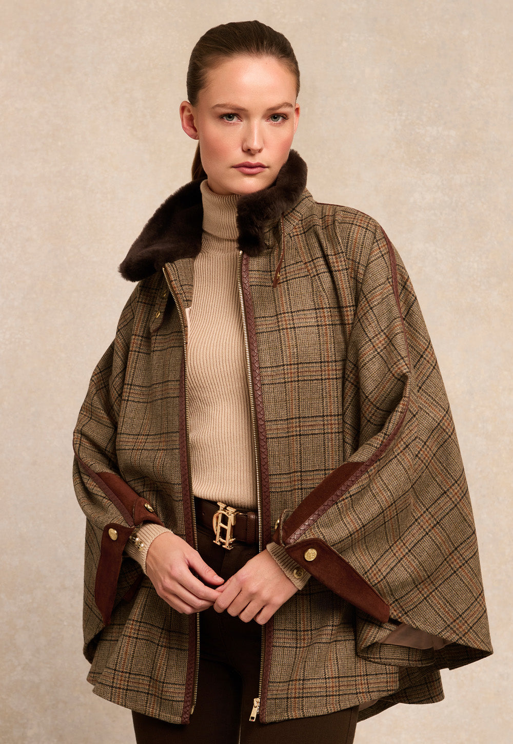 Chiltern Cape - Bourbon Tweed