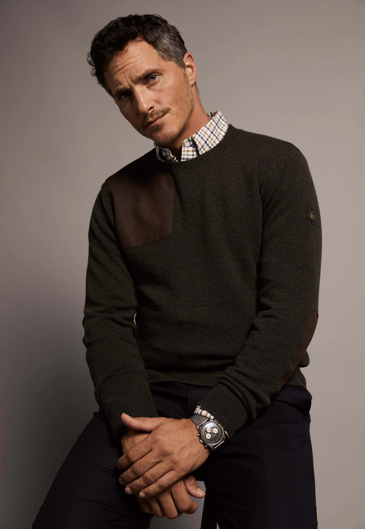 Country Crew Neck Knit - Moss