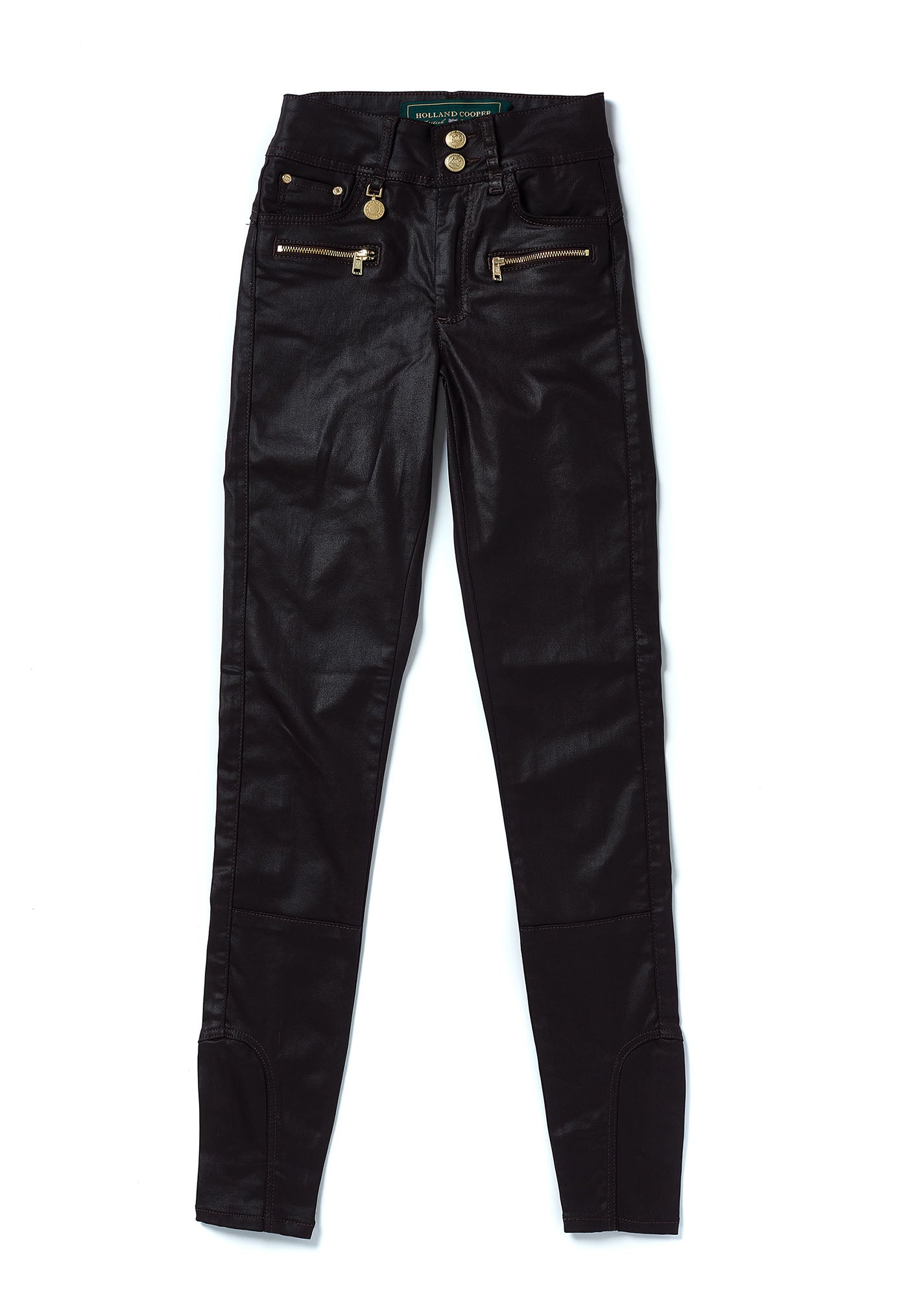 Coated Jodhpur Jean - Black