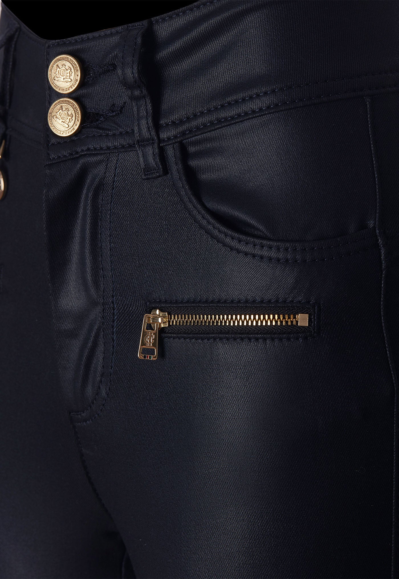 Coated Jodhpur Jean - Navy
