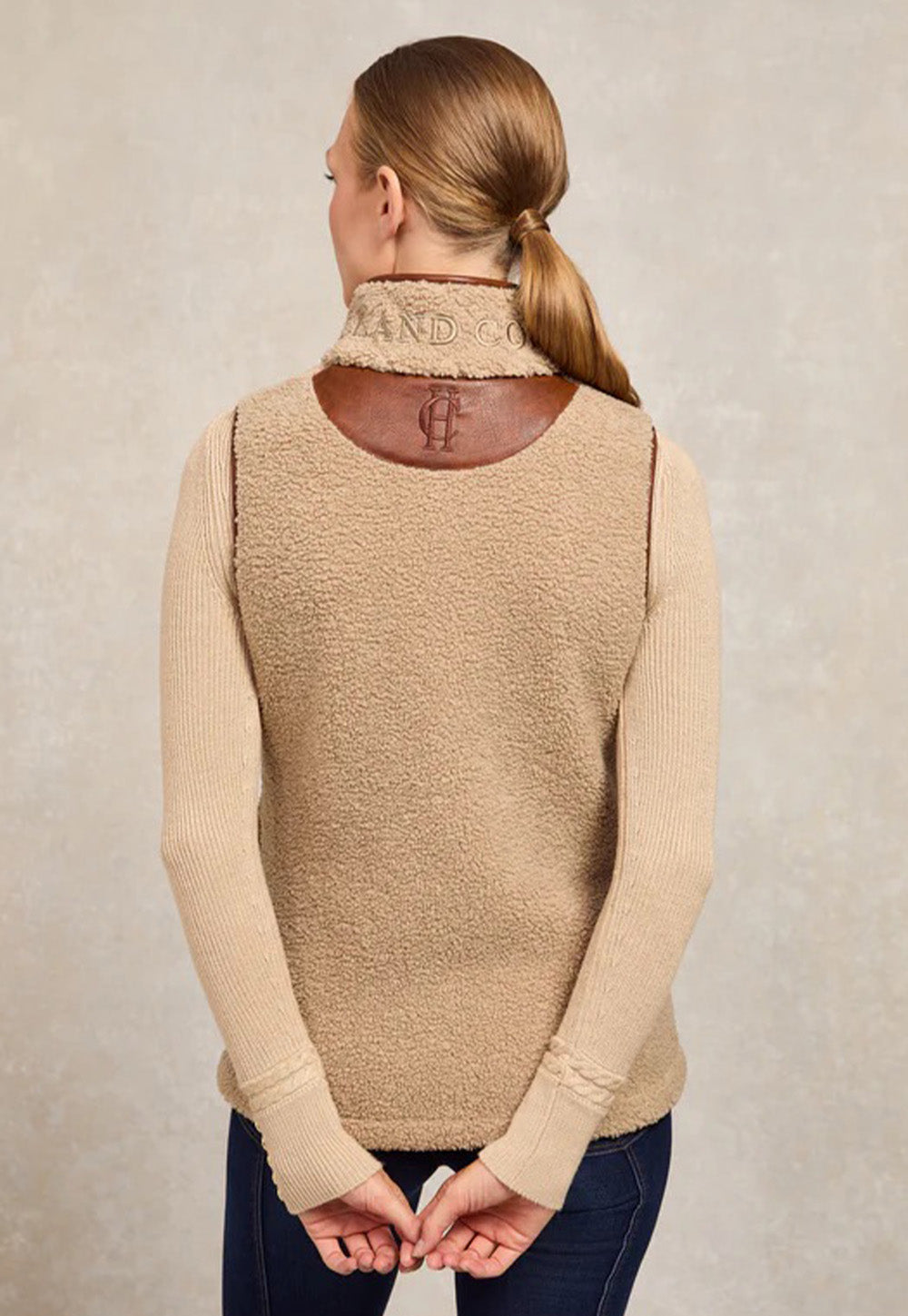Country Fleece Gilet - Natural Borg
